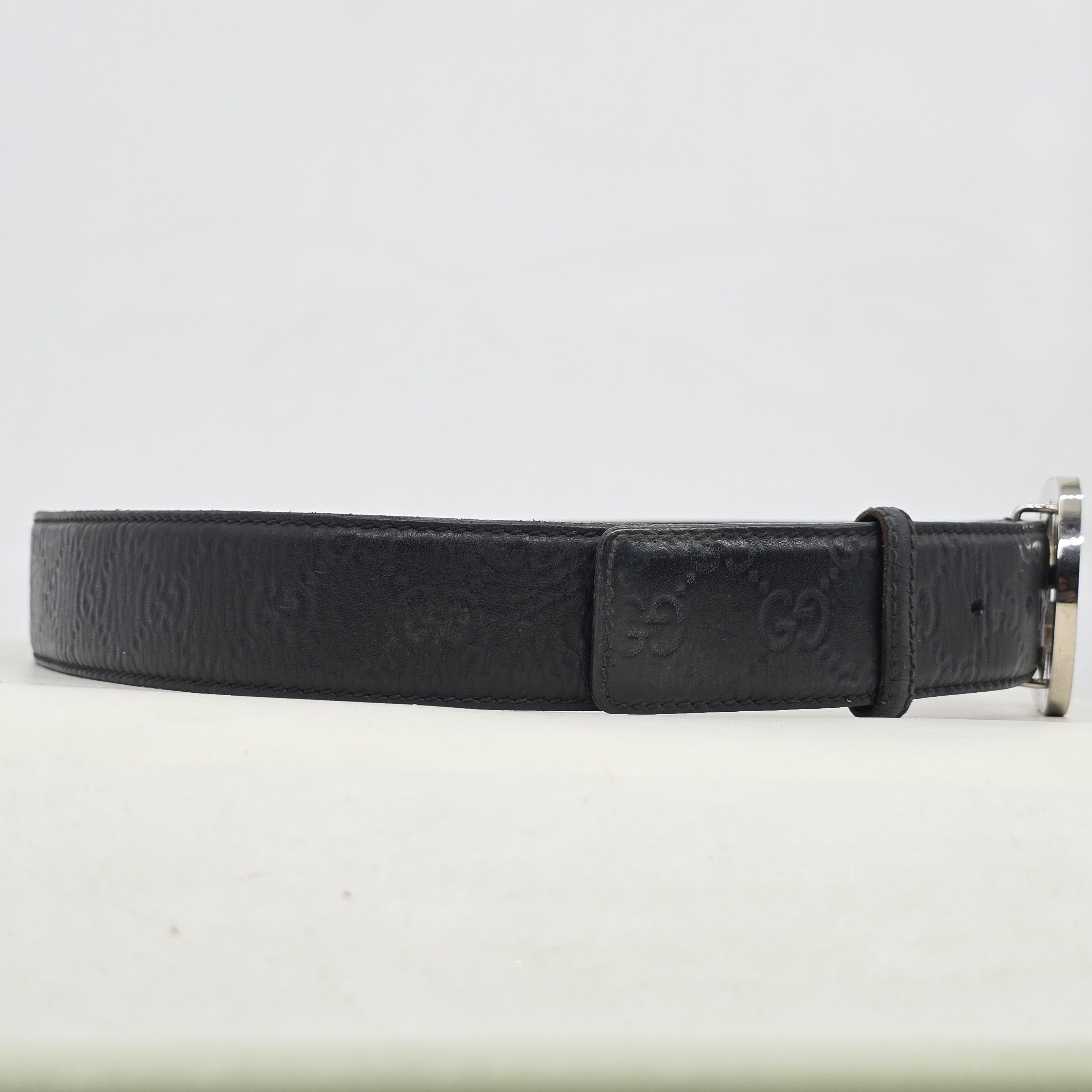 Gucci Gucci - Guccissima Interlocking GG Buckle Belt Size 30 - 2 Thumbnail