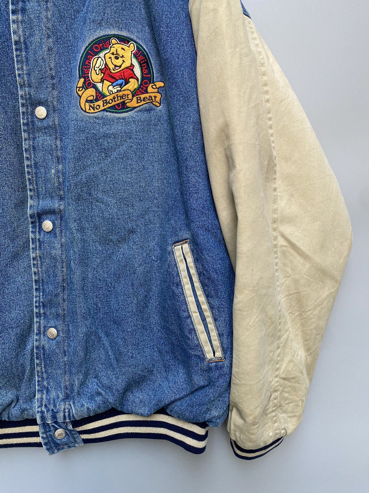 Vintage Xxxtentacion Pooh Bear “No Bother Bear” Varsity Jacket Size US L / EU 52-54 / 3 - 10 Thumbnail