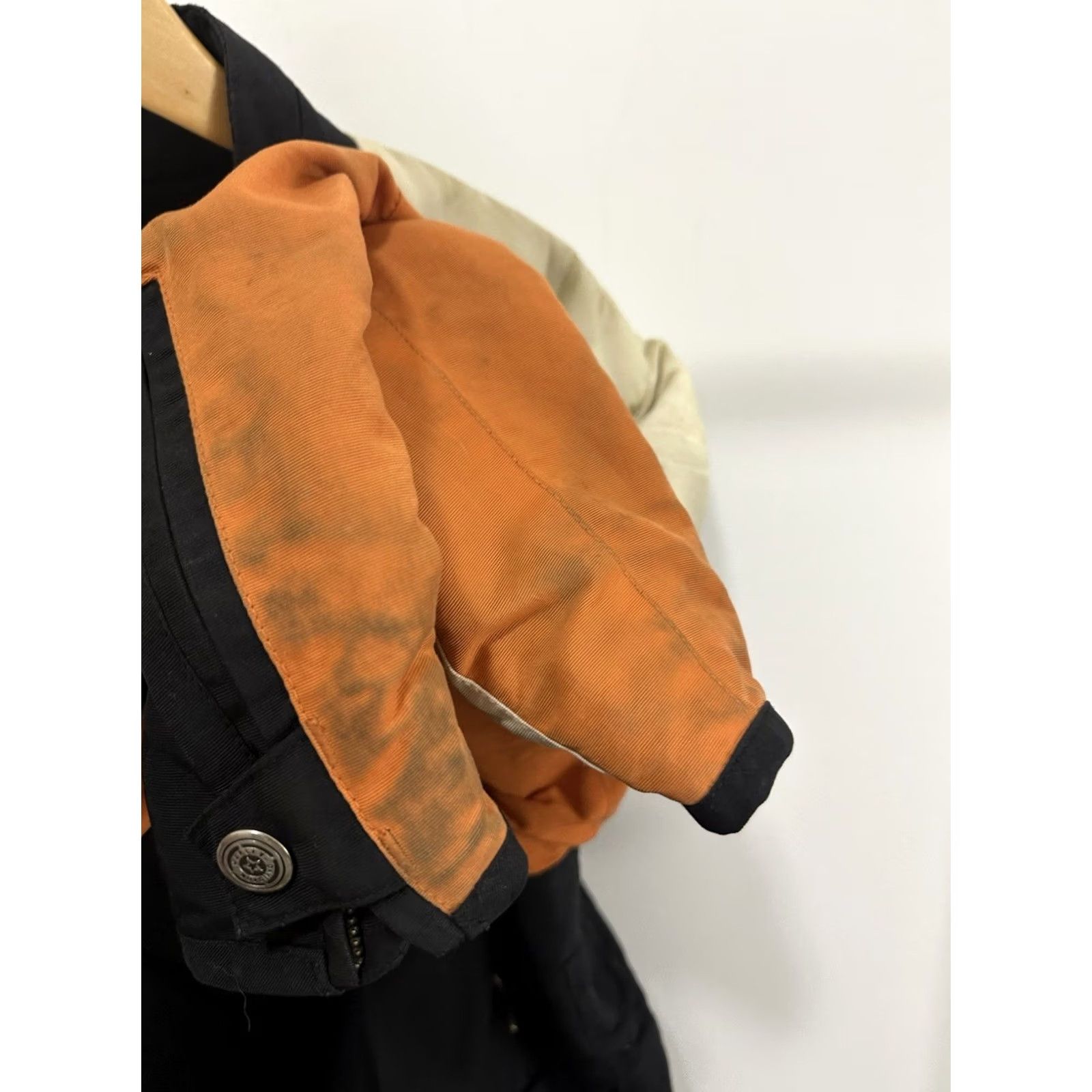 Harley Davidson VTG Harley-Davidson Men's Biker Motorcycle Nylon Orange Black Jacket XL Bomber Riding Team Size US XL / EU 56 / 4 - 7 Thumbnail