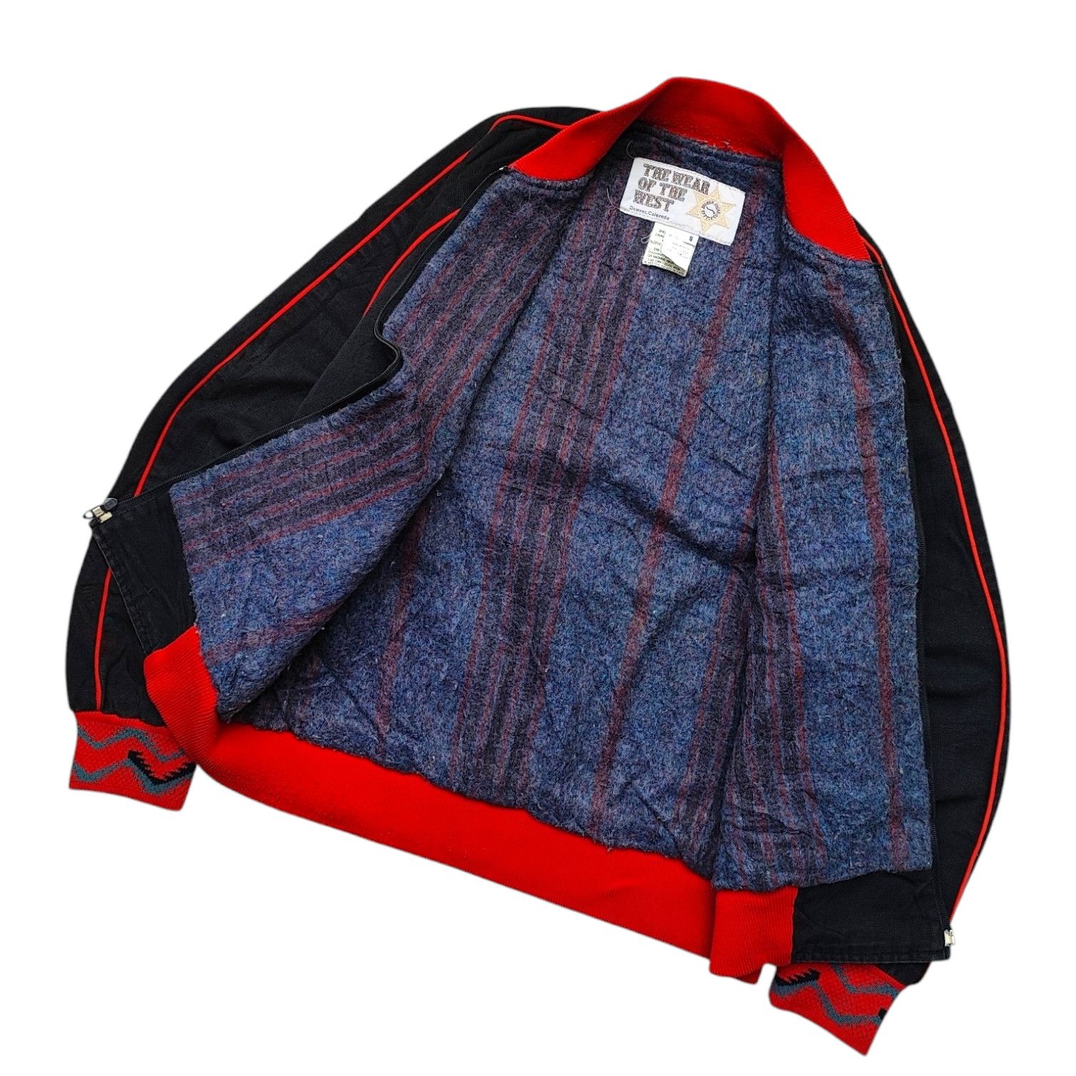 Vintage Vintage The Wear Of The West Bomber Blanket Lined Jacket Size US S / EU 44-46 / 1 - 2 Thumbnail