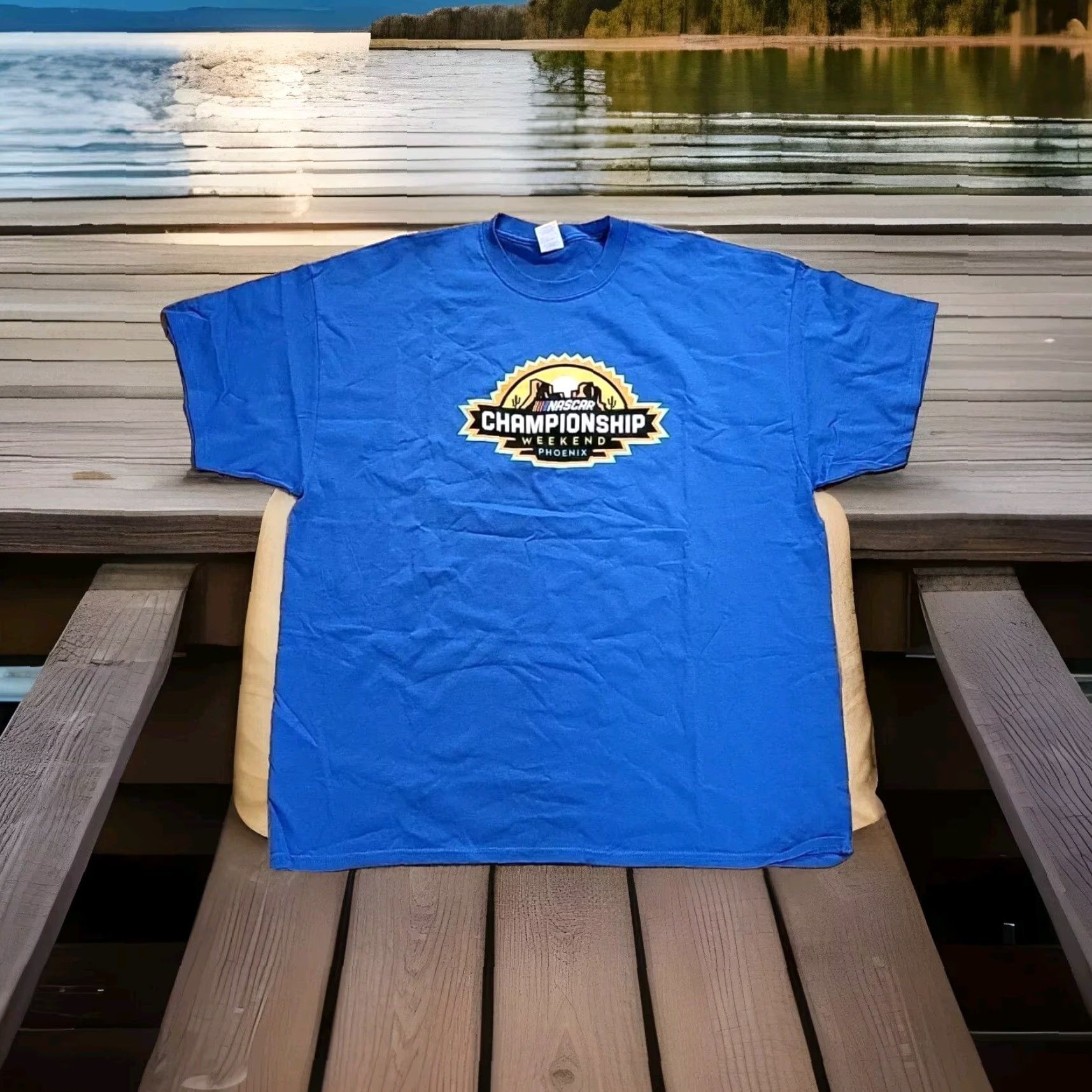 Port & Company Port & Company Nascar T-shirt Phx Int'l Raceway Championship Weekend 3X SS Blue Cotton 56"x32" Size US XXL / EU 58 / 5 - 4 Thumbnail
