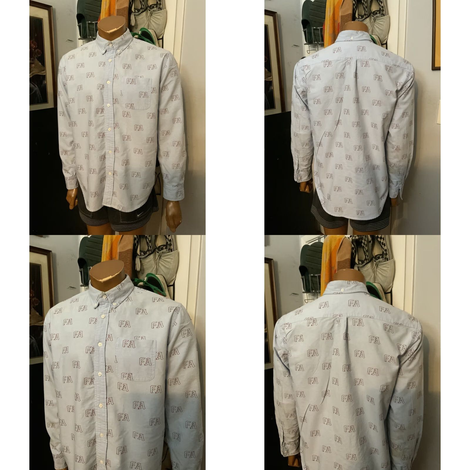 Fucking Awesome Fucking Awesome FA Oxford Blue One Pocket Button Down L/S Shirt Sz. L Mens Size US L / EU 52-54 / 3 - 9 Thumbnail