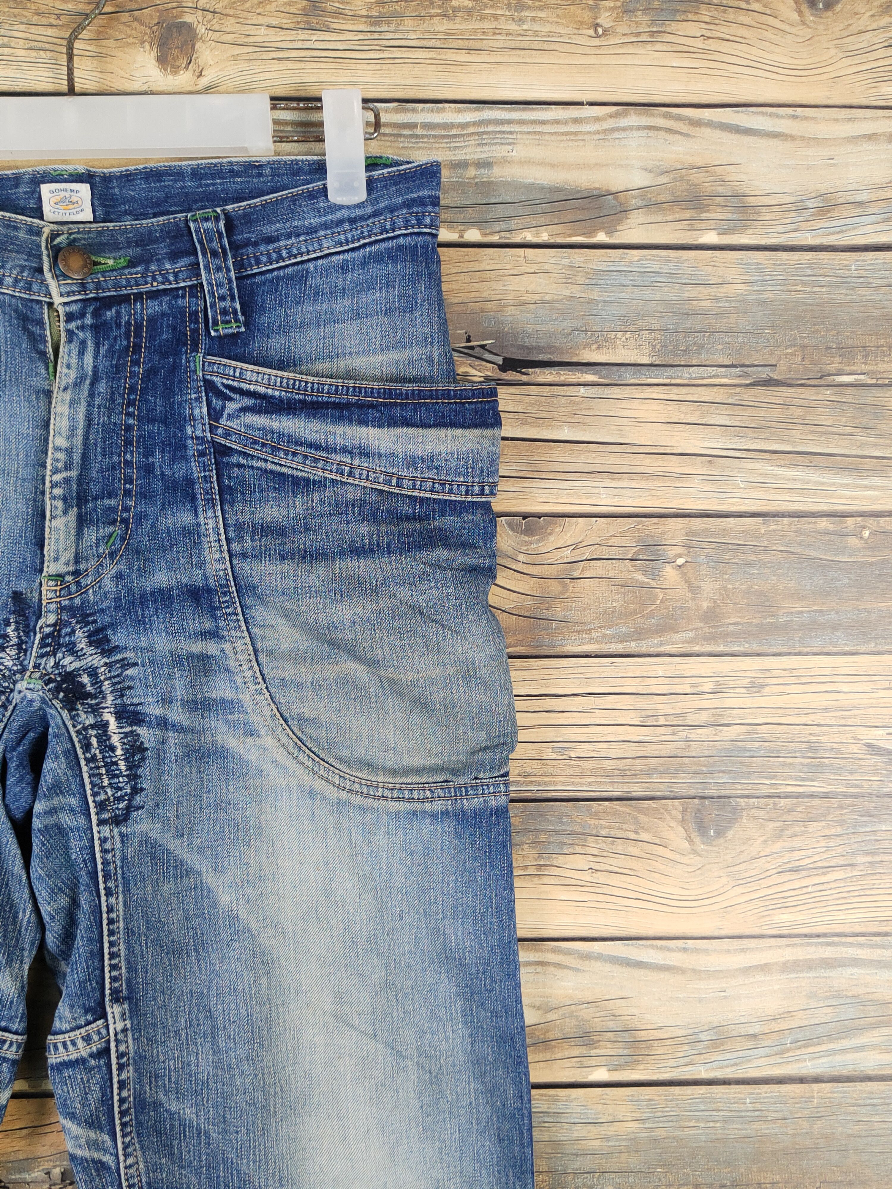 Japanese Brand Gohemp made in japan Distressed Ripped denim Jeans #W1573 Size US 30 / EU 46 - 6 Thumbnail