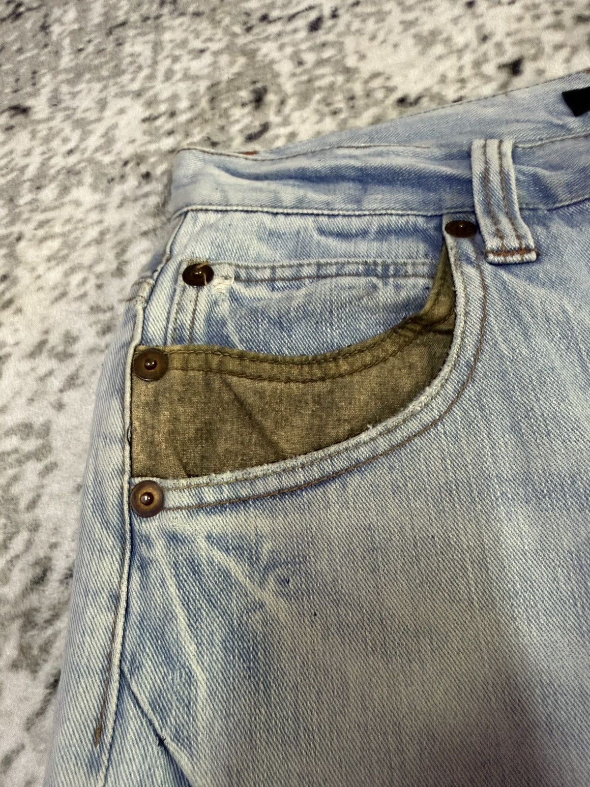 Le Grande Bleu (L.G.B.) Root Three Japan Double Pocket Wide Leg Flare Jeans Size US 30 / EU 46 - 7 Thumbnail