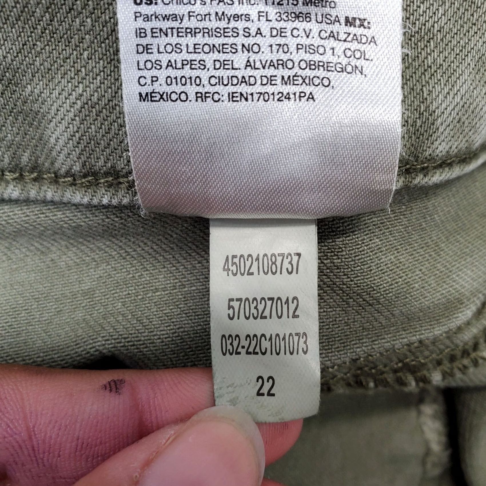 Vintage Chico's Womens Jeans Green Denim Medium Wash High Rise Straight Leg Cropped 4 Size 27" / US 4 / IT 40 - 6 Thumbnail