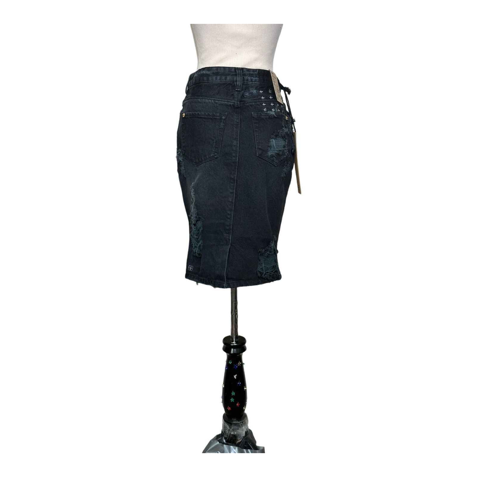 Ksubi Ksubi black distressed tune jean mini skirt size 25 Size 25" / US 0 / IT 36 - 12 Thumbnail