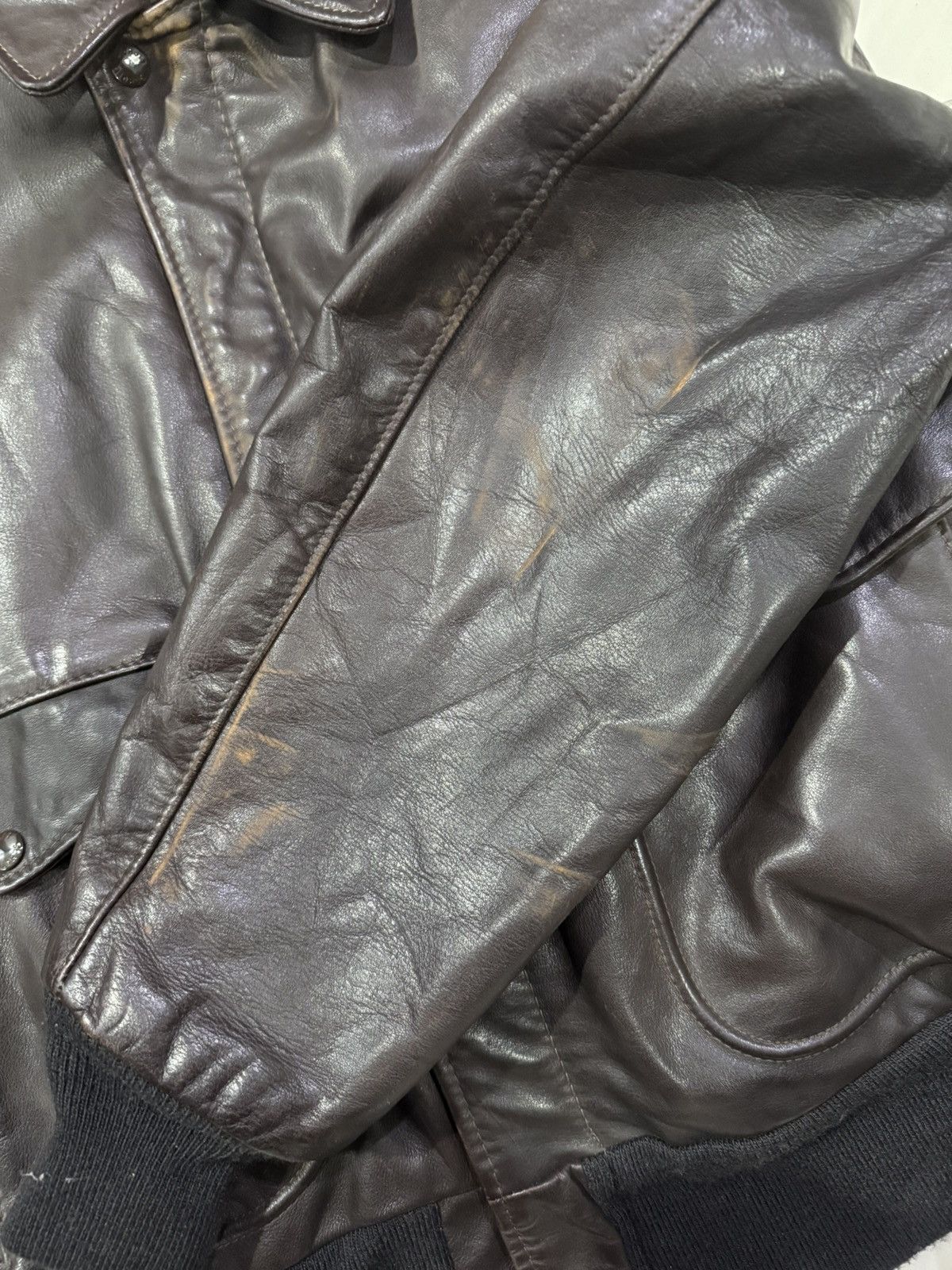 Schott Schott Leather Jacket G1 Flight Bomber Sherpa Brown Size US L / EU 52-54 / 3 - 6 Thumbnail
