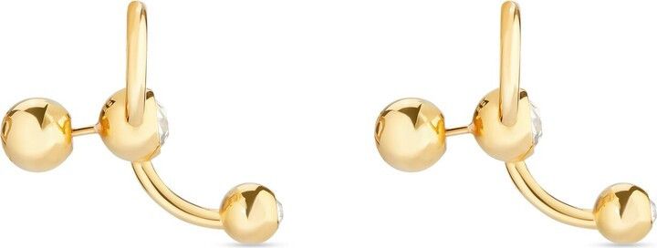 Balenciaga o1w1db11224 Size: OS / Force Ball Earrings in Gold Size ONE SIZE - 3 Thumbnail