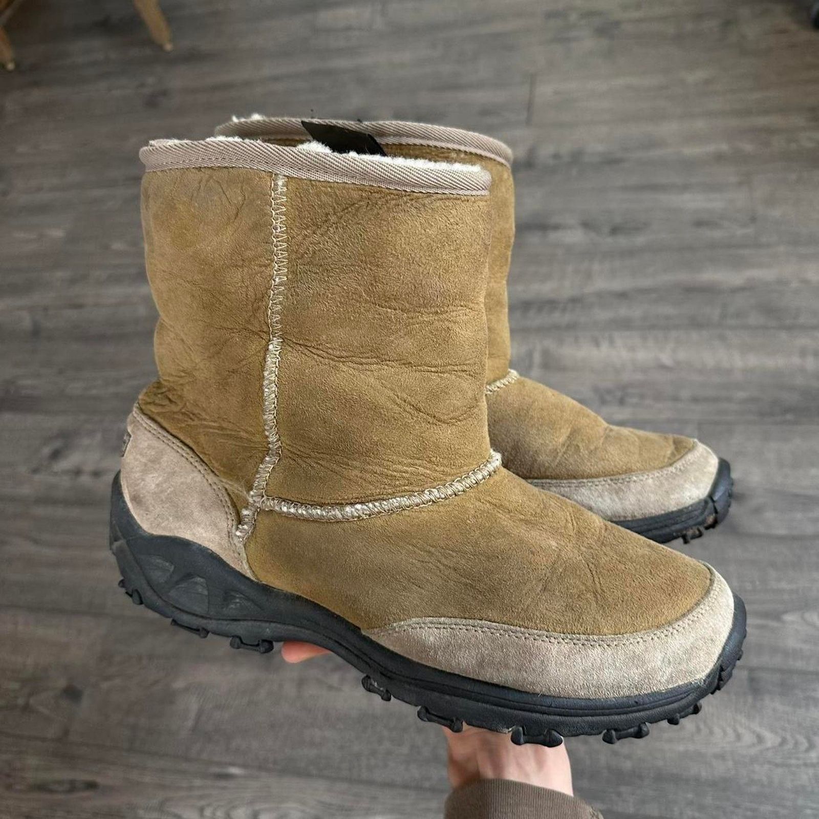 Merrell × Vintage Vintage Y2K Merrell Brown Suede Fur Lined Moc Winter Boots Size US 9.5 / EU 42-43 - 2 Thumbnail