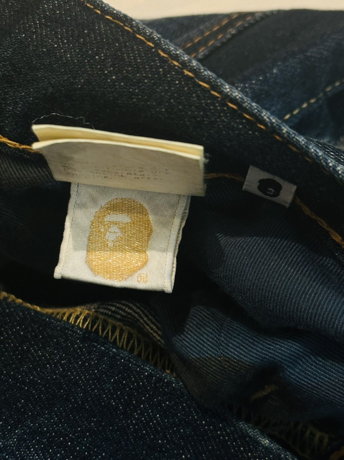 Bape bape head denim jeans size M japan made Size US 33 - 6 Thumbnail