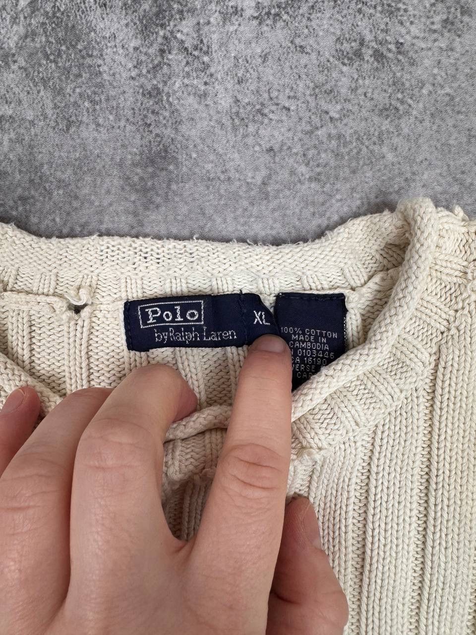 Polo Ralph Lauren Polo Ralph Lauren Women Cream Crew Neck Sweater Size XL Size XL / US 12-14 / IT 48-50 - 4 Thumbnail