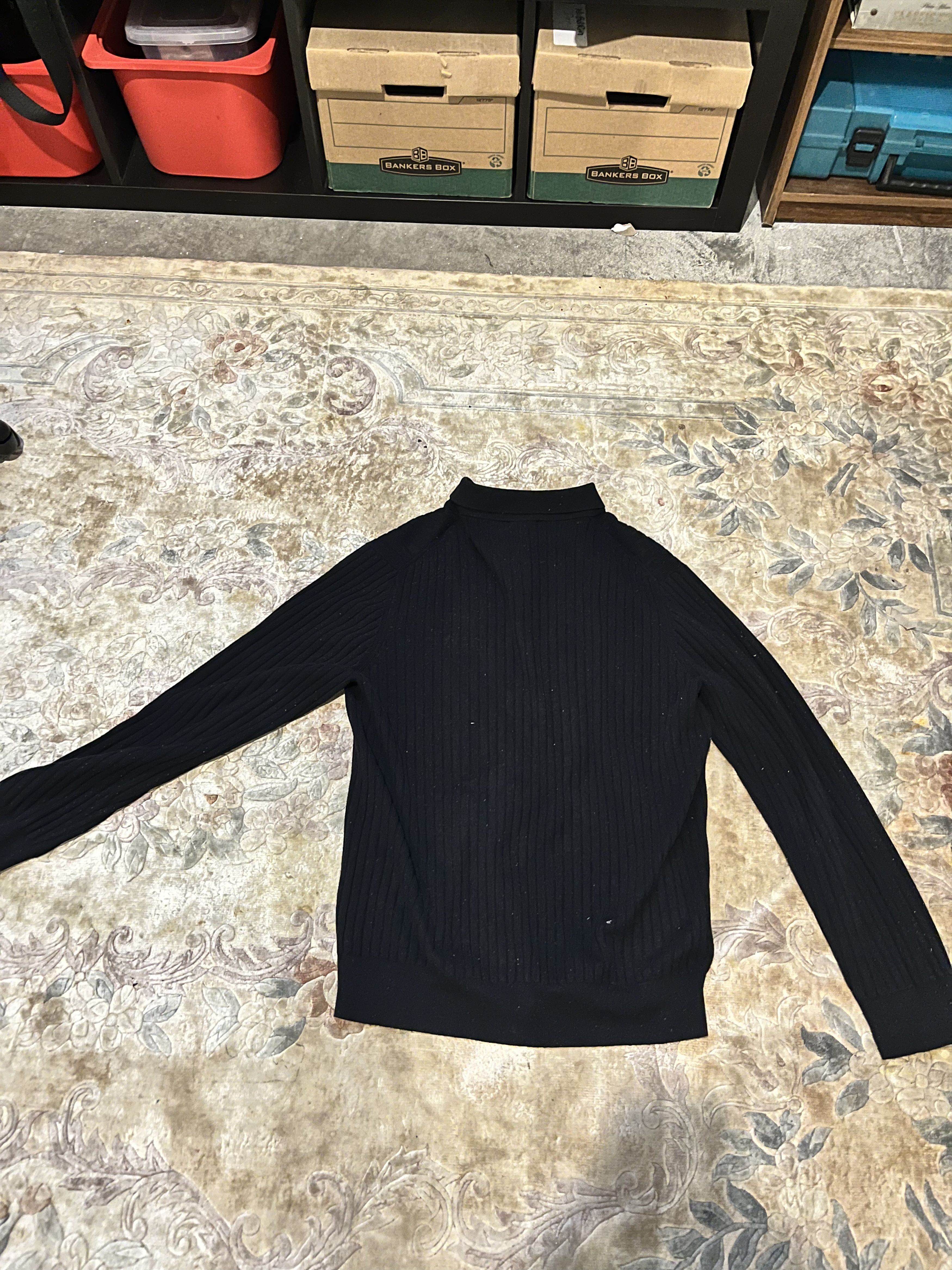 Filippa K Black Three-Button Placket Polo Size US L / EU 52-54 / 3 - 3 Thumbnail