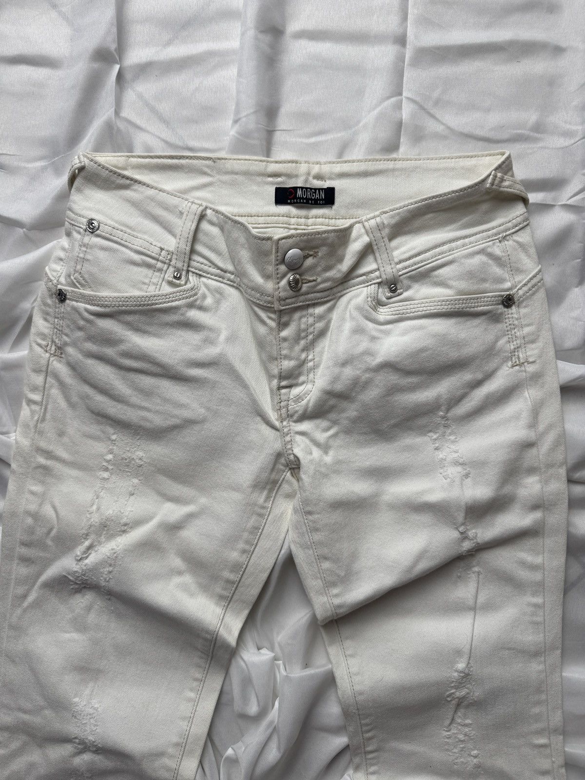 Morgan De Toi Y2K Morgan de Toi Vintage Double Zip Details Low Rise Jeans Size 30" / US 8 / IT 44 - 7 Thumbnail