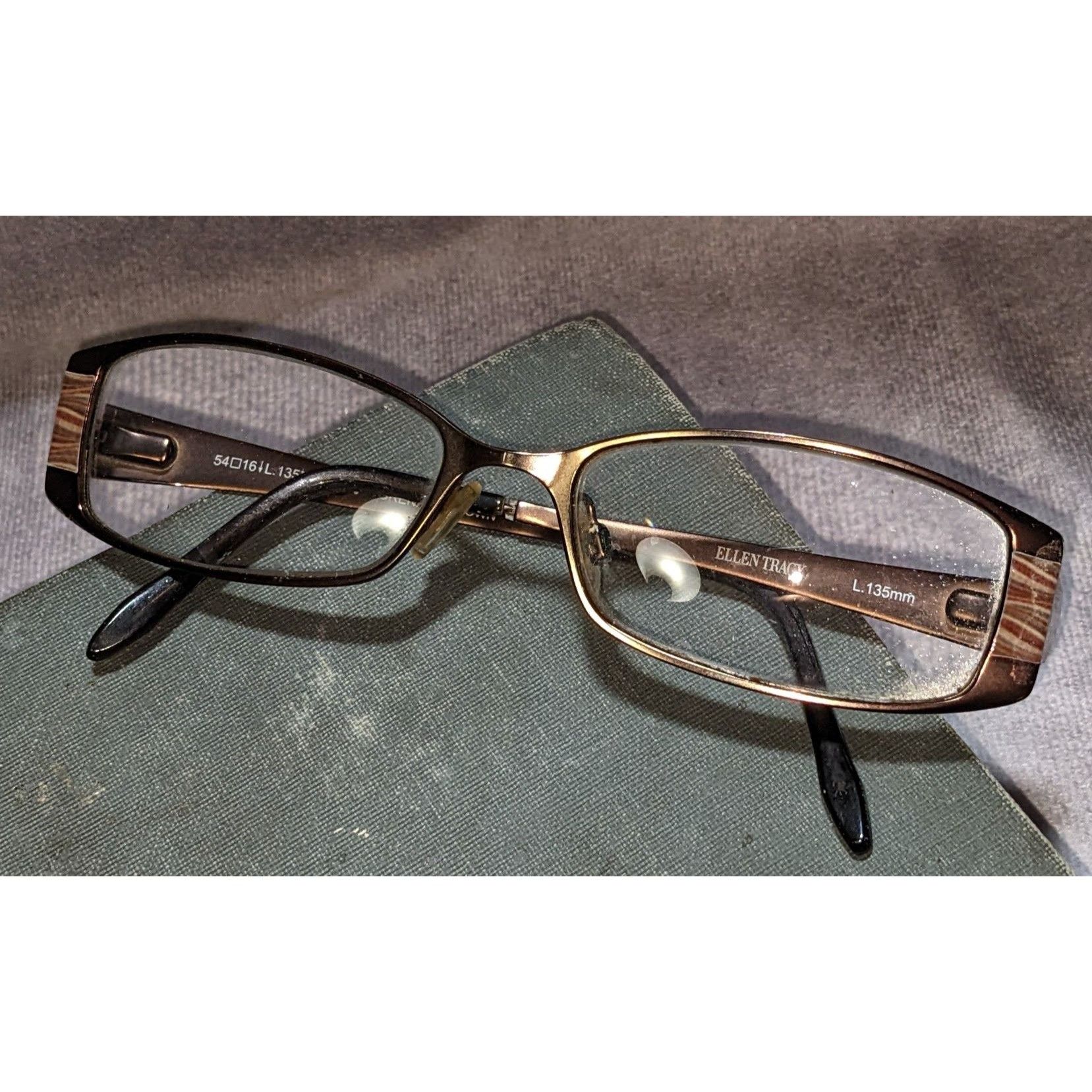 Ellen Tracy Ellen Tracy Grenada Brown Rectangular Eyeglass Frames Size ONE SIZE - 6 Thumbnail