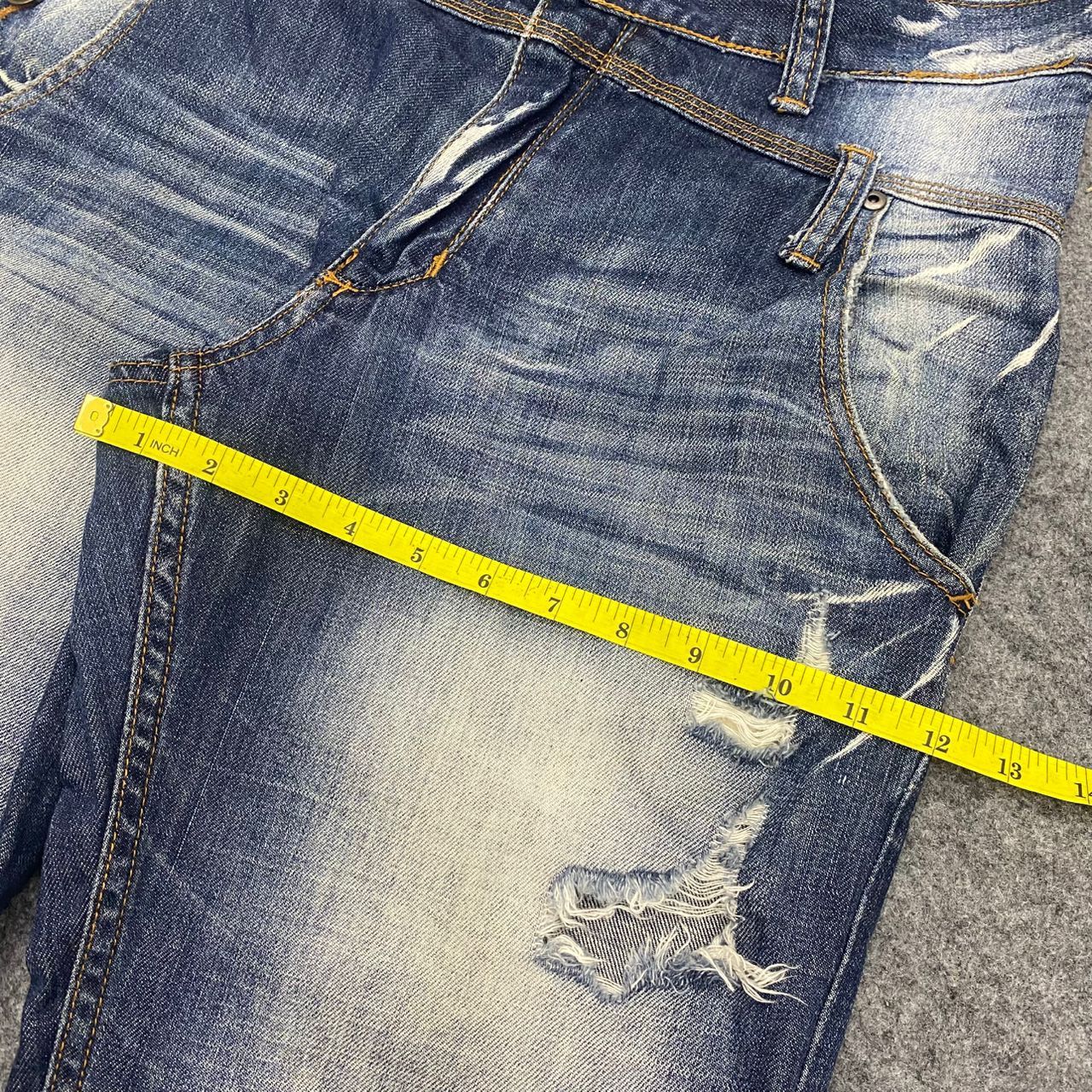 If Six Was Nine 💥Best Offer💥Vintage Japanese Brand Distressed Denim Size US 34 / EU 50 - 4 Thumbnail