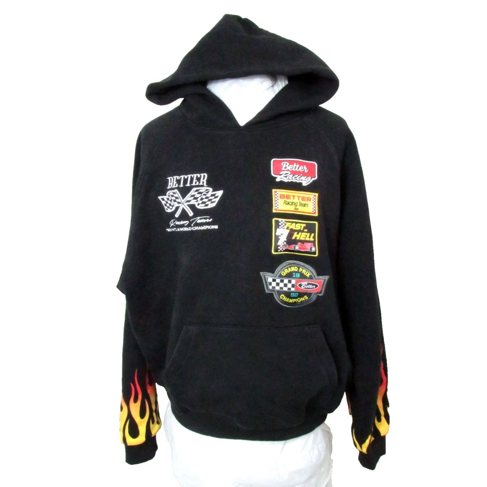 Vintage Get Better Today Hoodie Mens M Black pullover sweatshirt racing embroidered logo front back vintage 1992 champions Size US M / EU 48-50 / 2 - 2 Thumbnail