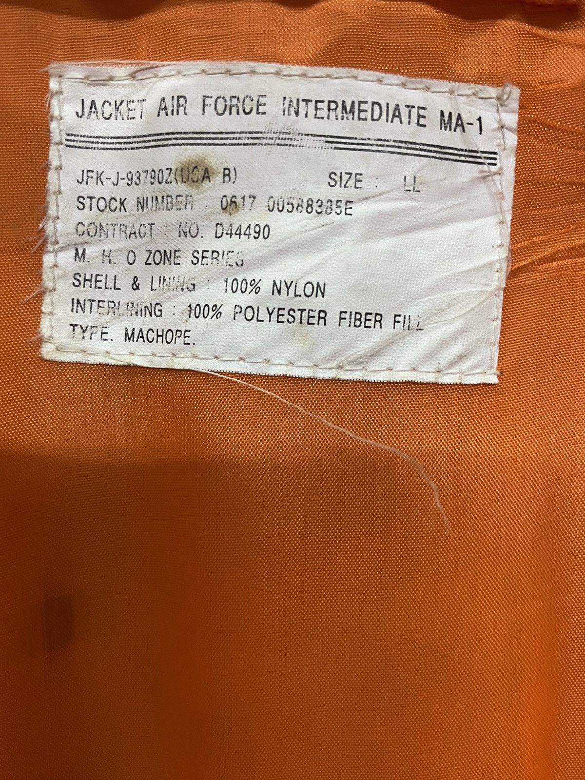 Vintage Air Force Intermadiate MA Bomber Jacket Size US L / EU 52-54 / 3 - 10 Thumbnail