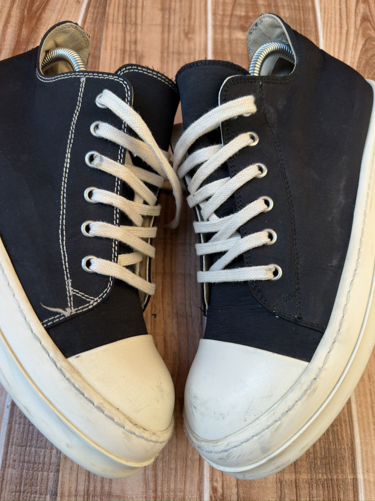Rick Owens Rick Owens DRKSHDW Nylon Ramones Two Tone Stitch Lowtops Size US 8.5 / EU 41-42 - 7 Thumbnail
