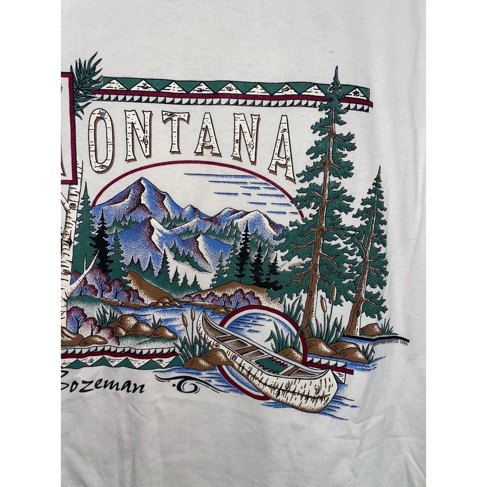 Vintage Vintage Montana Tee Signal Sport USA Nature Ringer L 90s Size US L / EU 52-54 / 3 - 4 Thumbnail