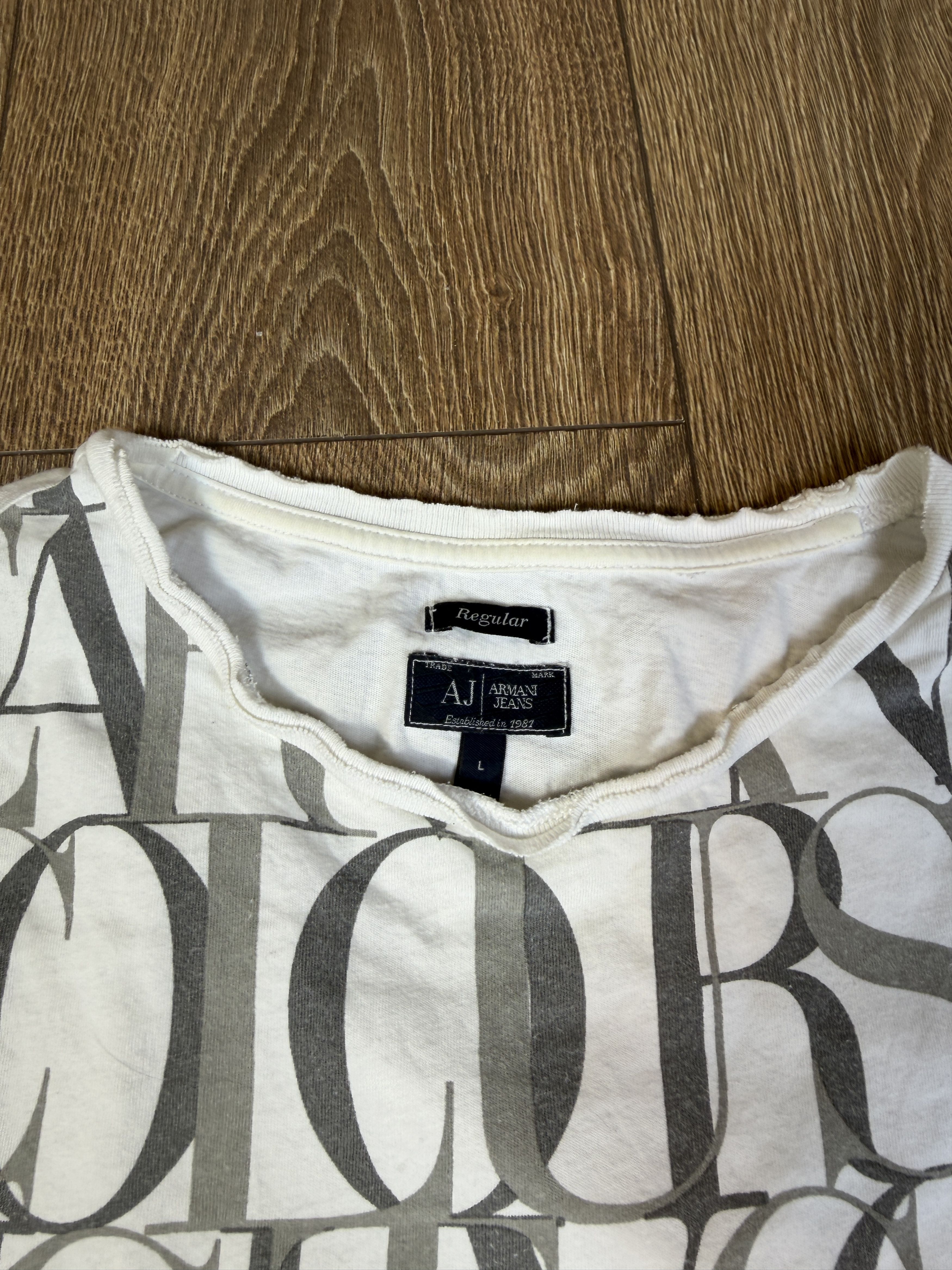 Armani armani jeans logo print t shirt size L Size US L / EU 52-54 / 3 - 2 Thumbnail