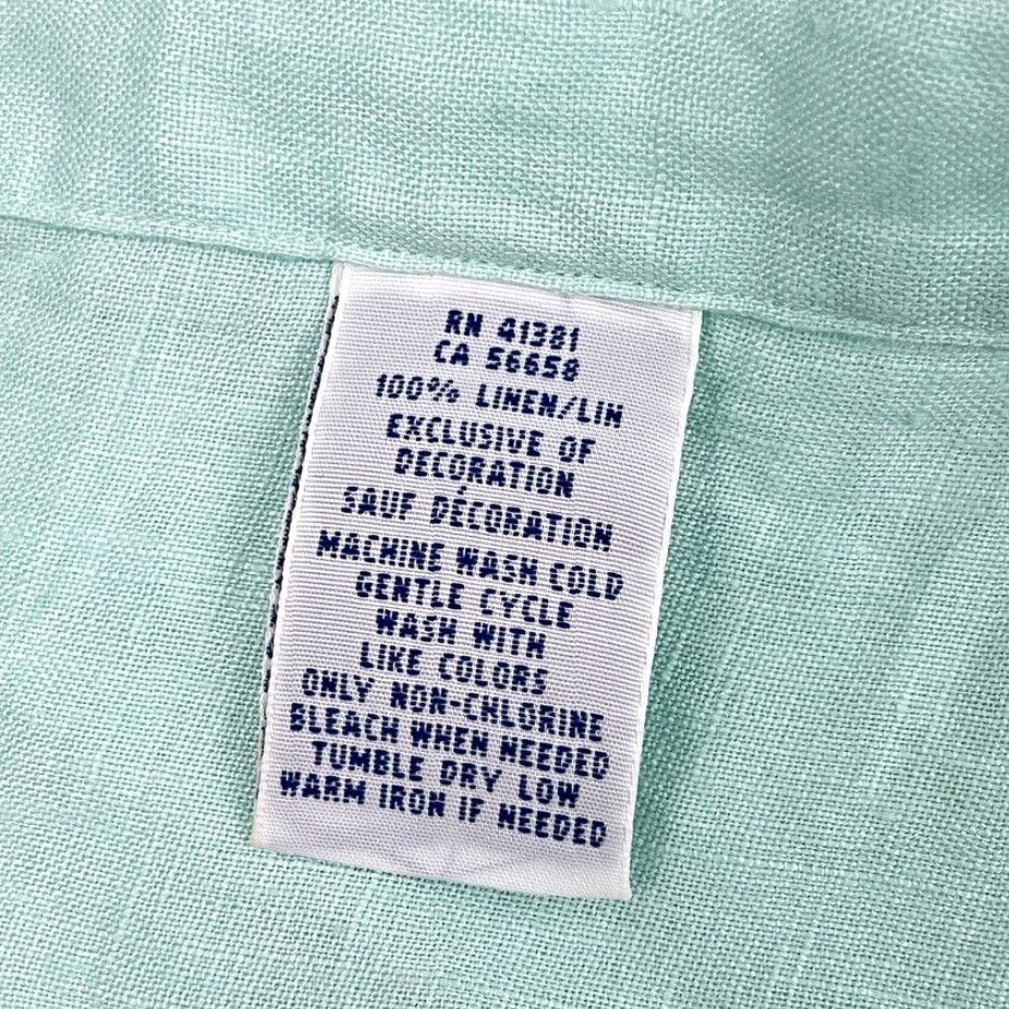 Ralph Lauren Ralph Lauren Shirt Mens XL Bermuda Blue 100% Linen Button-Down Pony Summer Prep Size US XL / EU 56 / 4 - 4 Thumbnail