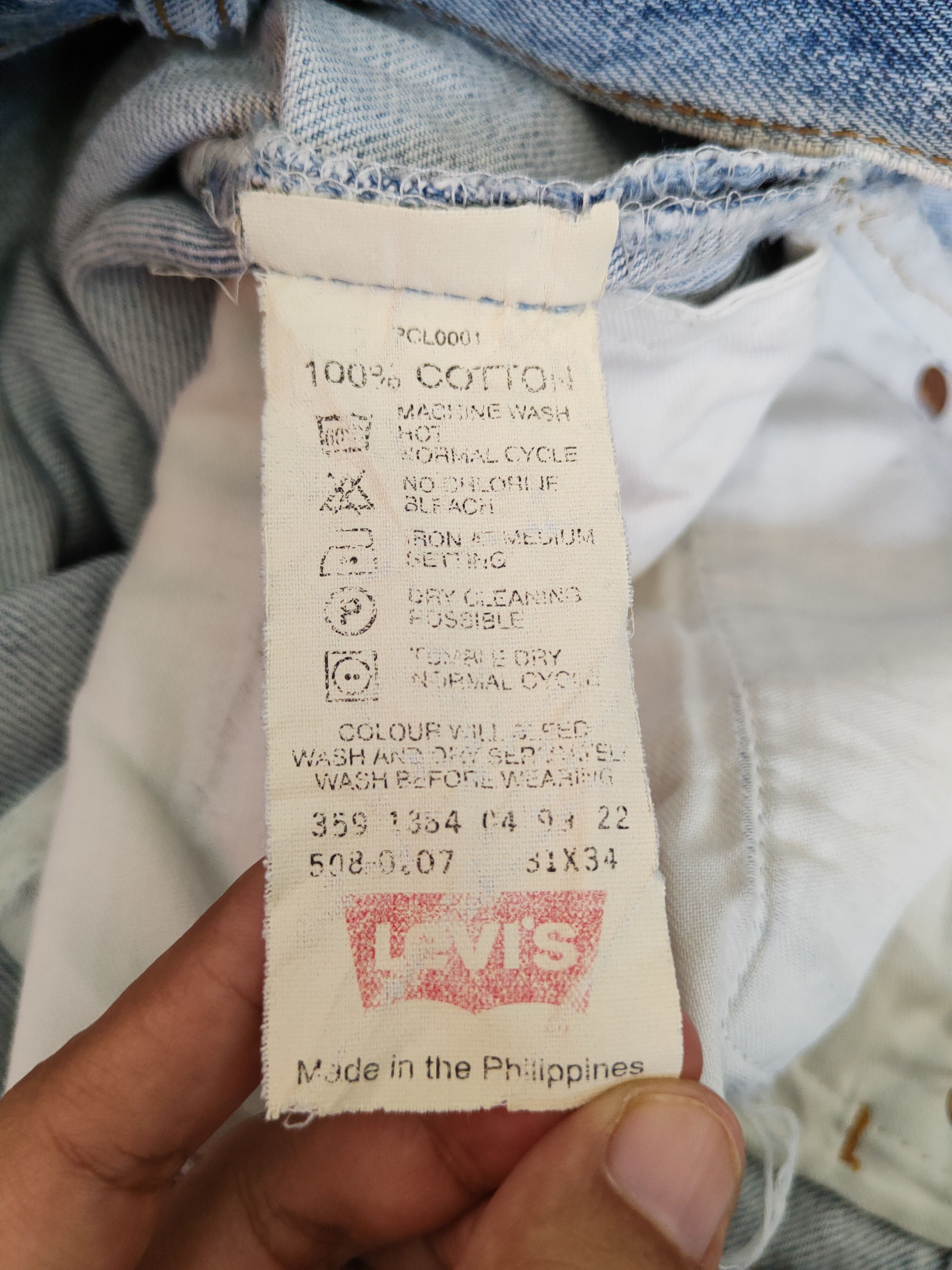 Japanese Brand Levi's Blue Distressed Ripped Jeans #S1671 Size US 31 - 19 Thumbnail