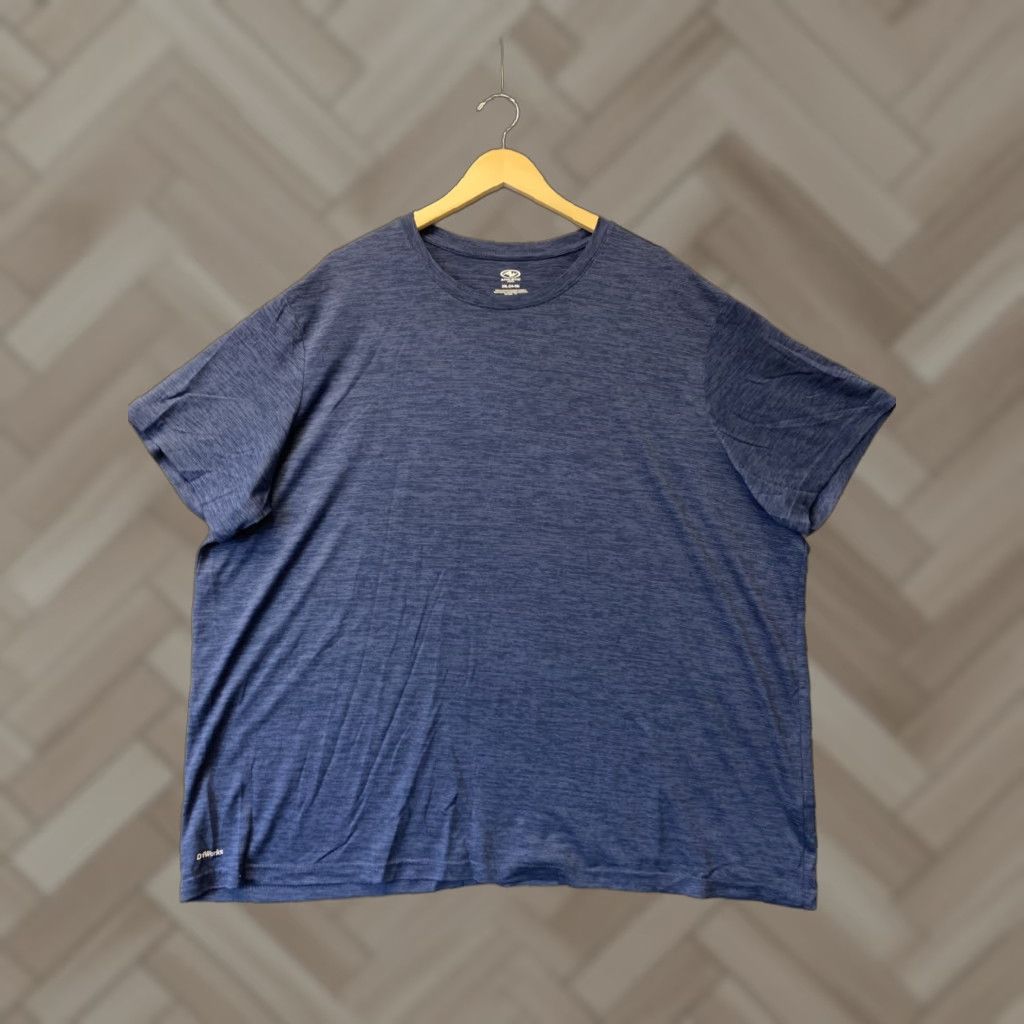Athletic Works Athletic Works DriWorks Knit Shirt 3XL Navy Short Sleeve Crew Neck Mens Size US XXL / EU 58 / 5 - 1 Thumbnail