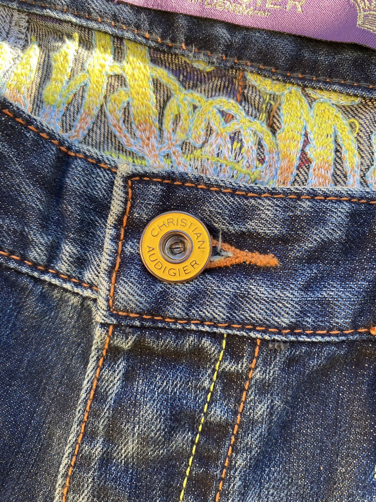 Christian Audigier Rare Vintage Virgin Mary Jeans size 34X34 Size US 34 / EU 50 - 5 Thumbnail