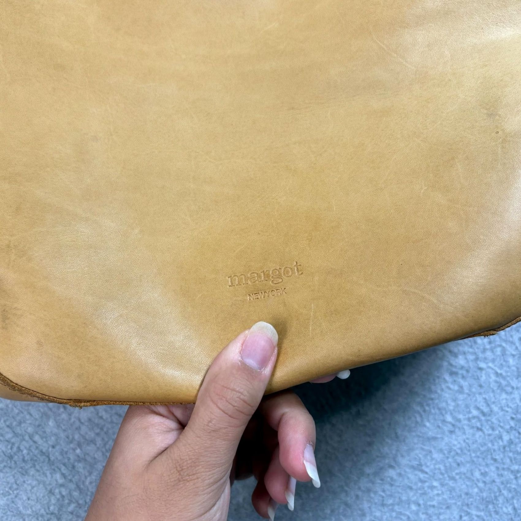 Vintage Margot Leather Hobo Purse Women Tan Large Slouch Tassel Boho Heritage Bag Size ONE SIZE - 6 Thumbnail
