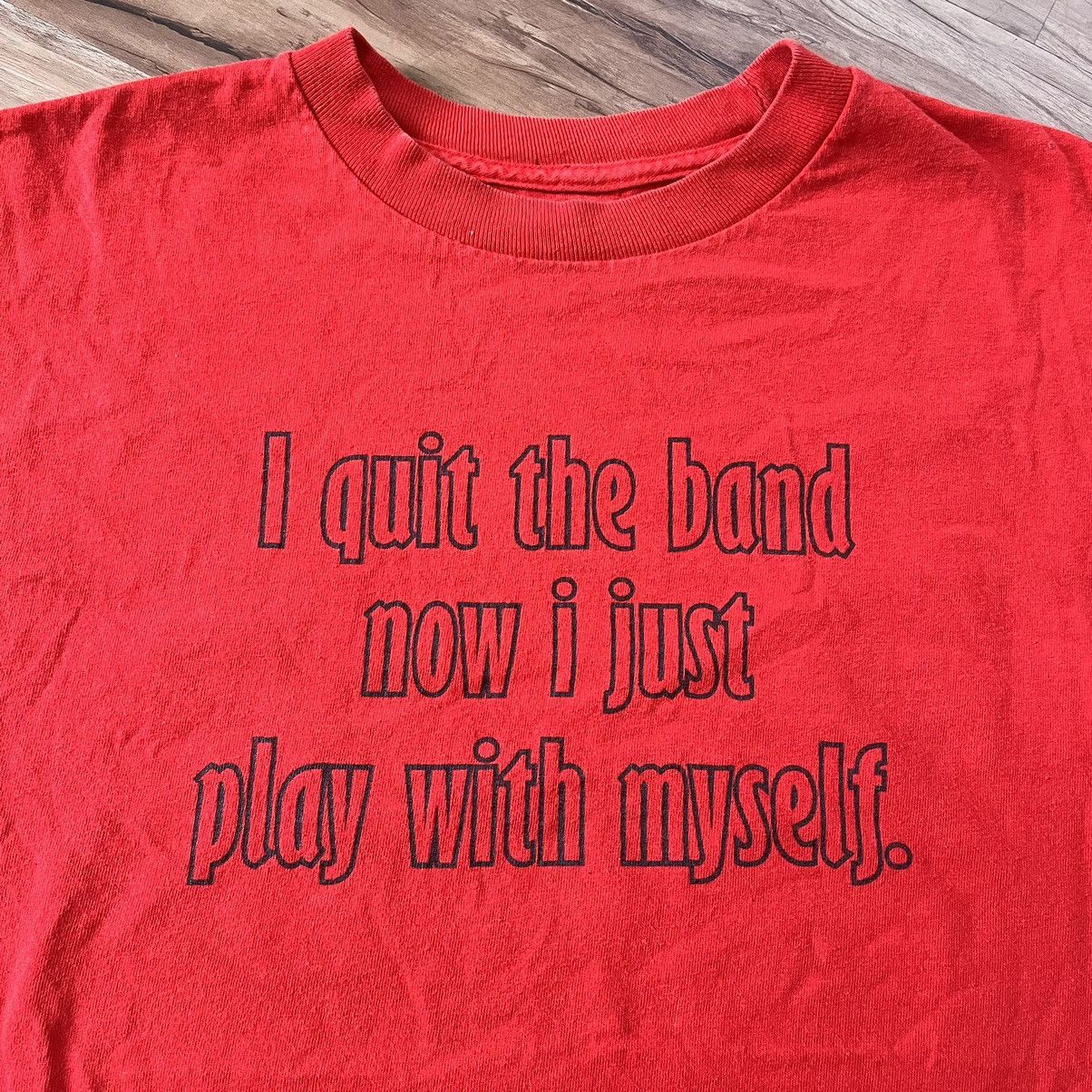 Pre-owned Hype X Vintage Essential Funny Sex Parody Grunge Saying Skate Emo Punk Tee In Red