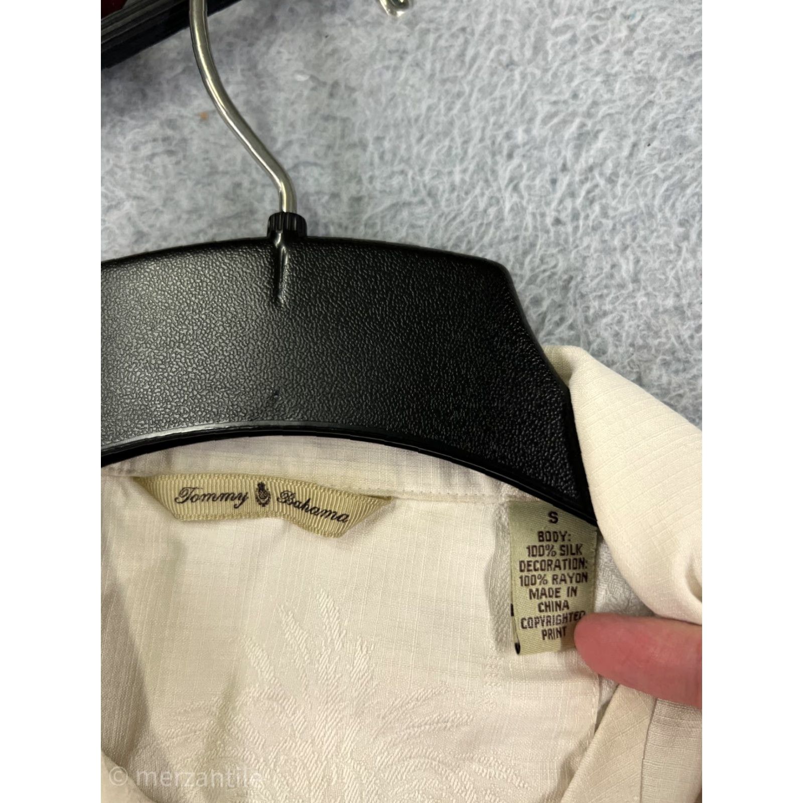 Tommy Bahama VINTAGE Tommy Bahama Shirt Men Small Beige 100% Silk Plugged Into Paradise Tour 1993 Size US S / EU 44-46 / 1 - 4 Thumbnail