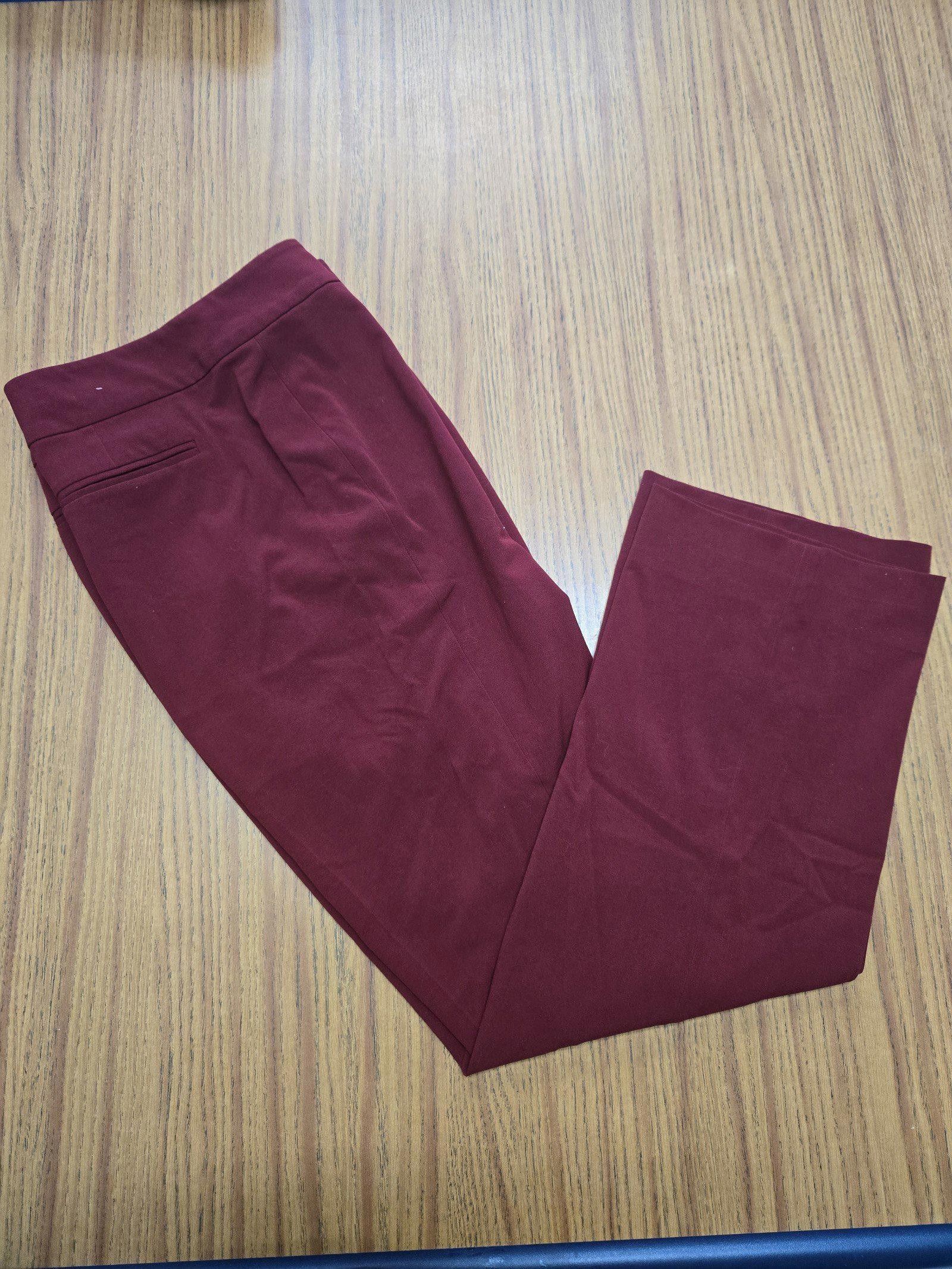 Nine West Women's maroon dress pants size 16 Size 40" / US 18 - 1 Thumbnail