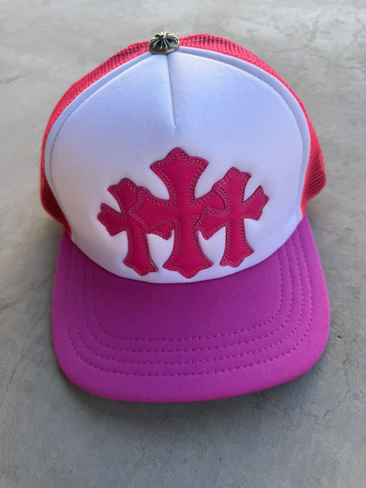Chrome Hearts Chrome Hearts Pink Cemetery Cross Patch Trucker Hat New Size ONE SIZE - 2 Thumbnail