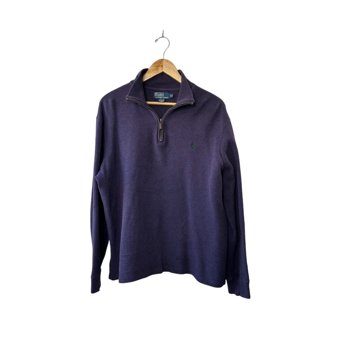 Ralph Lauren Polo Ralph Lauren Purple 1/4 Zip Pullover Sweater Men's L Size US L / EU 52-54 / 3 - 1 Thumbnail