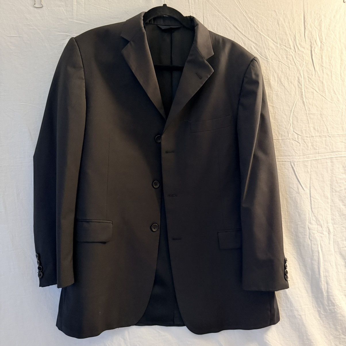Burberry Burberry London Blazer 42R Black 100% Wool Union Made USA Size 42R - 2 Thumbnail