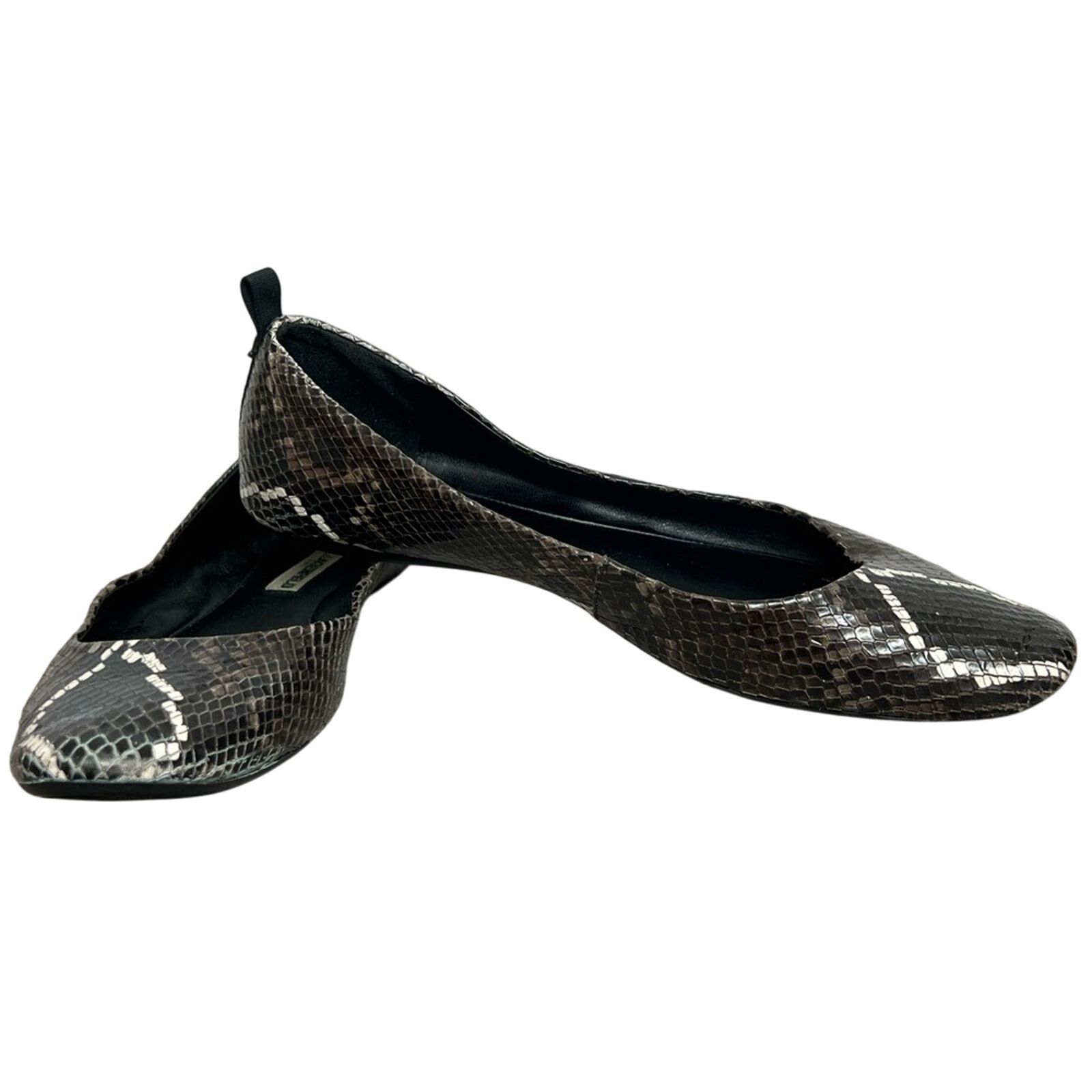 Karl Lagerfeld Karl Lagerfeld Vada Snakeskin Print Leather Ballet Flat 8.5 Size US 8.5 / IT 38.5 - 7 Thumbnail