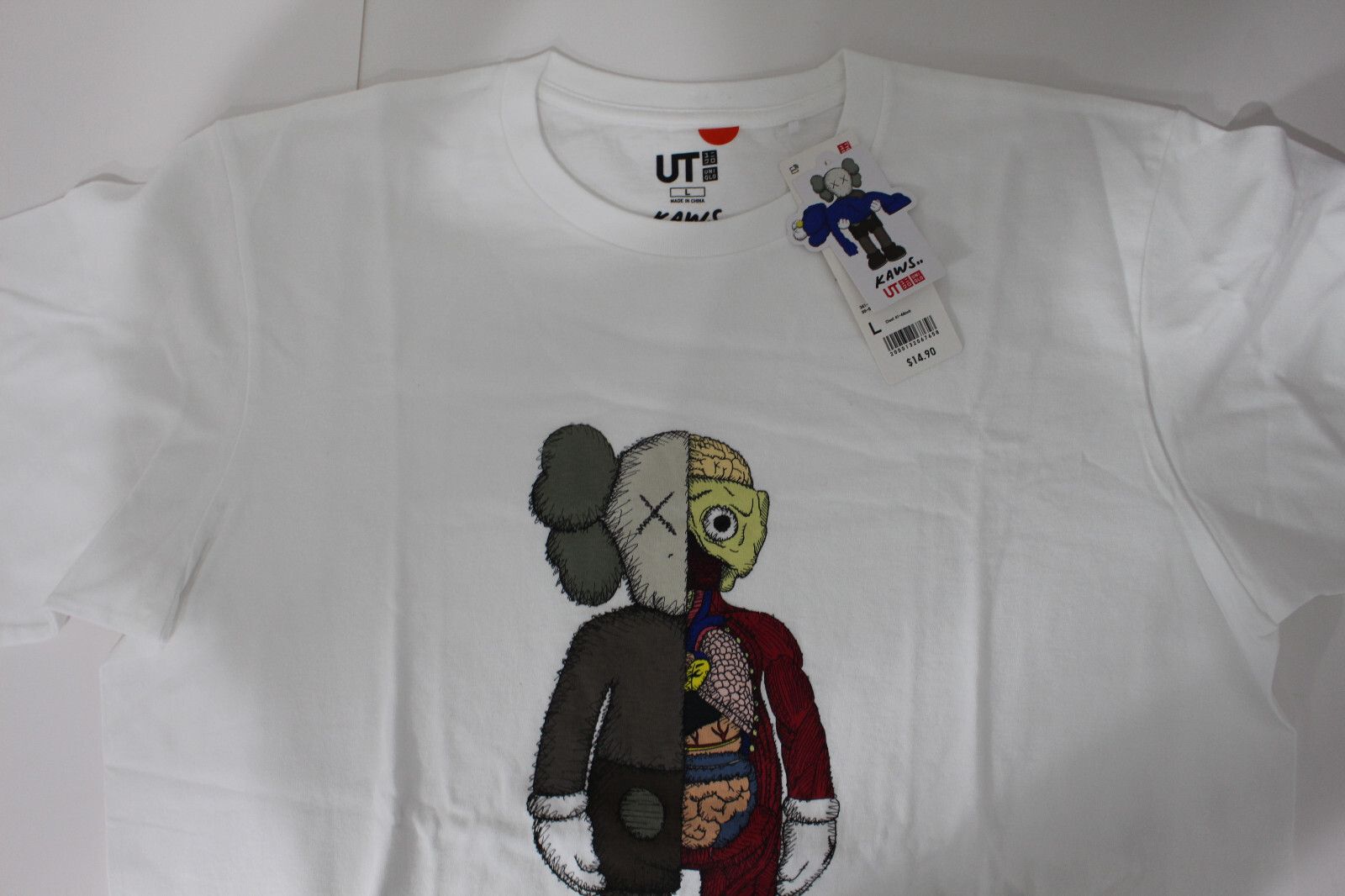 Kaws KAWS x Uniqlo Flayed Dissected Companion White Tee - Size L Size US L / EU 52-54 / 3 - 3 Thumbnail