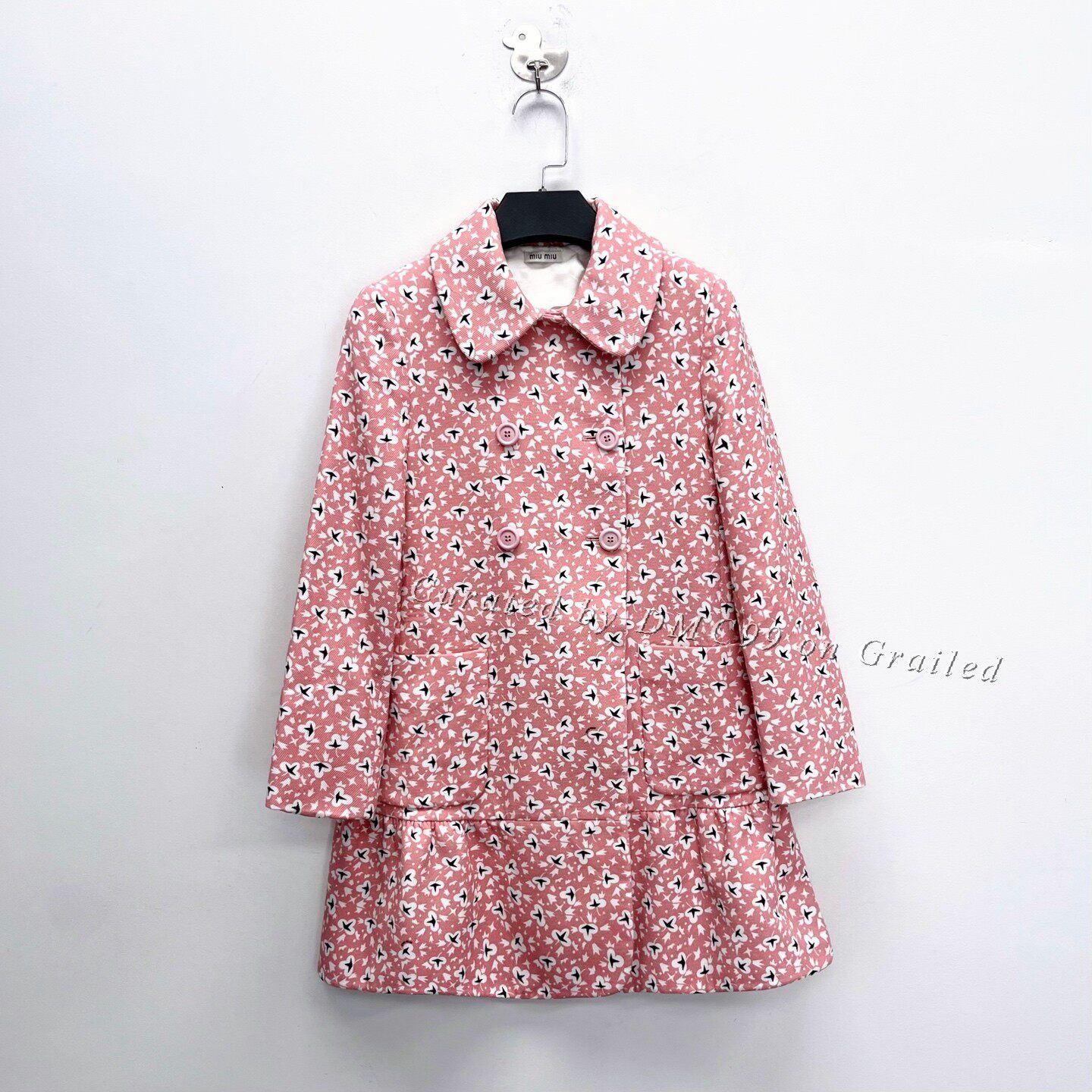 Miu Miu Miu Miu Floral Double-Breasted Coat Size S / US 4 / IT 40 - 1 Thumbnail