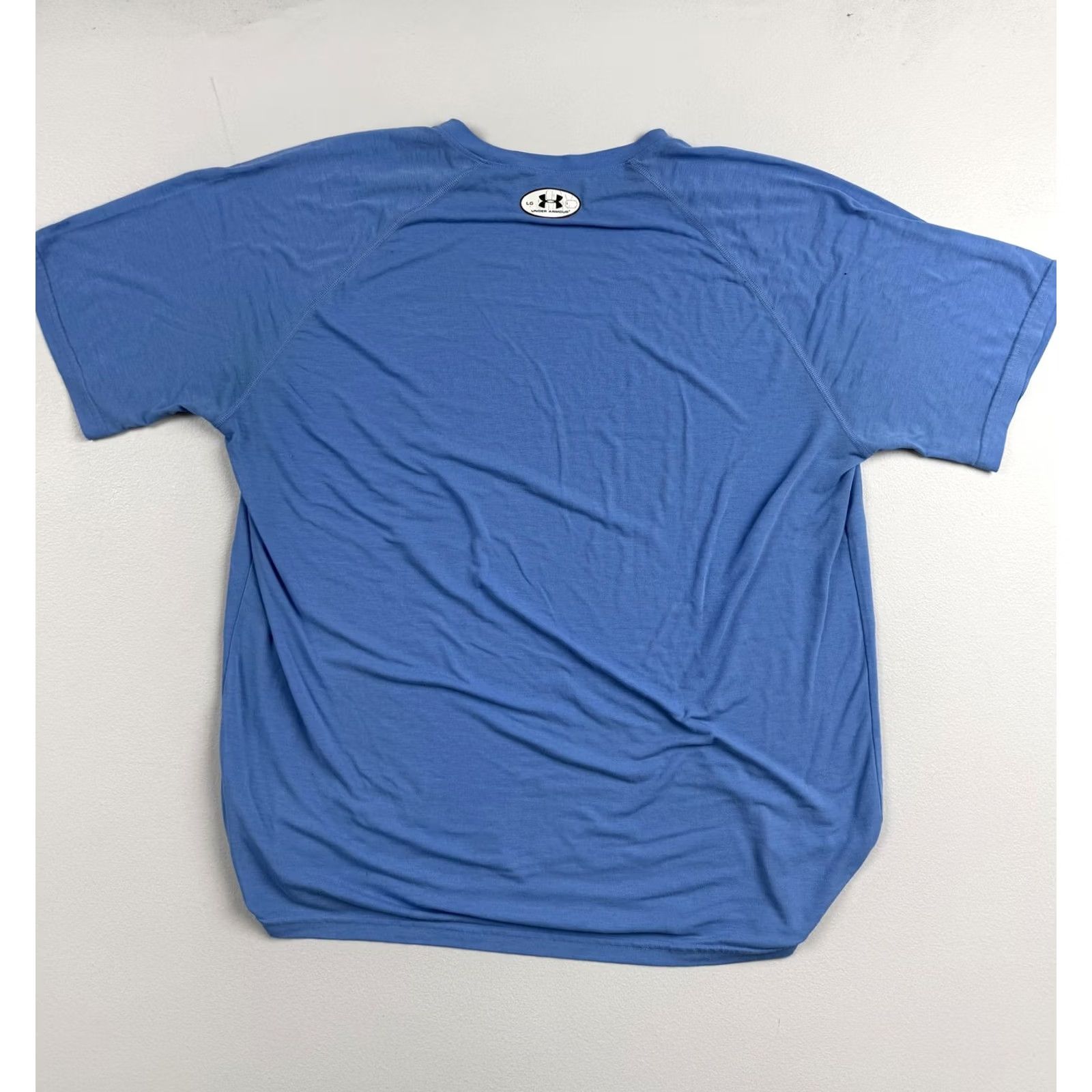 Under Armour Under Armour HeatGear Shirt Mens Large Blue Short Sleeve Performance Running Tee Size US L / EU 52-54 / 3 - 2 Thumbnail