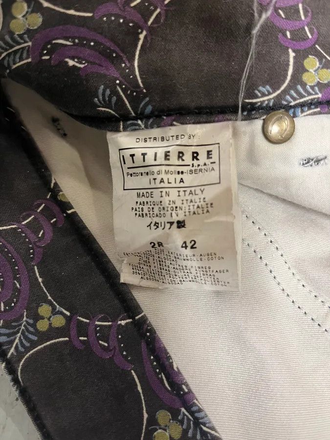 Just Cavalli 2000s Cavalli Purple Flowers Two Tone Pants Size 25" / US 0 / IT 36 - 11 Thumbnail