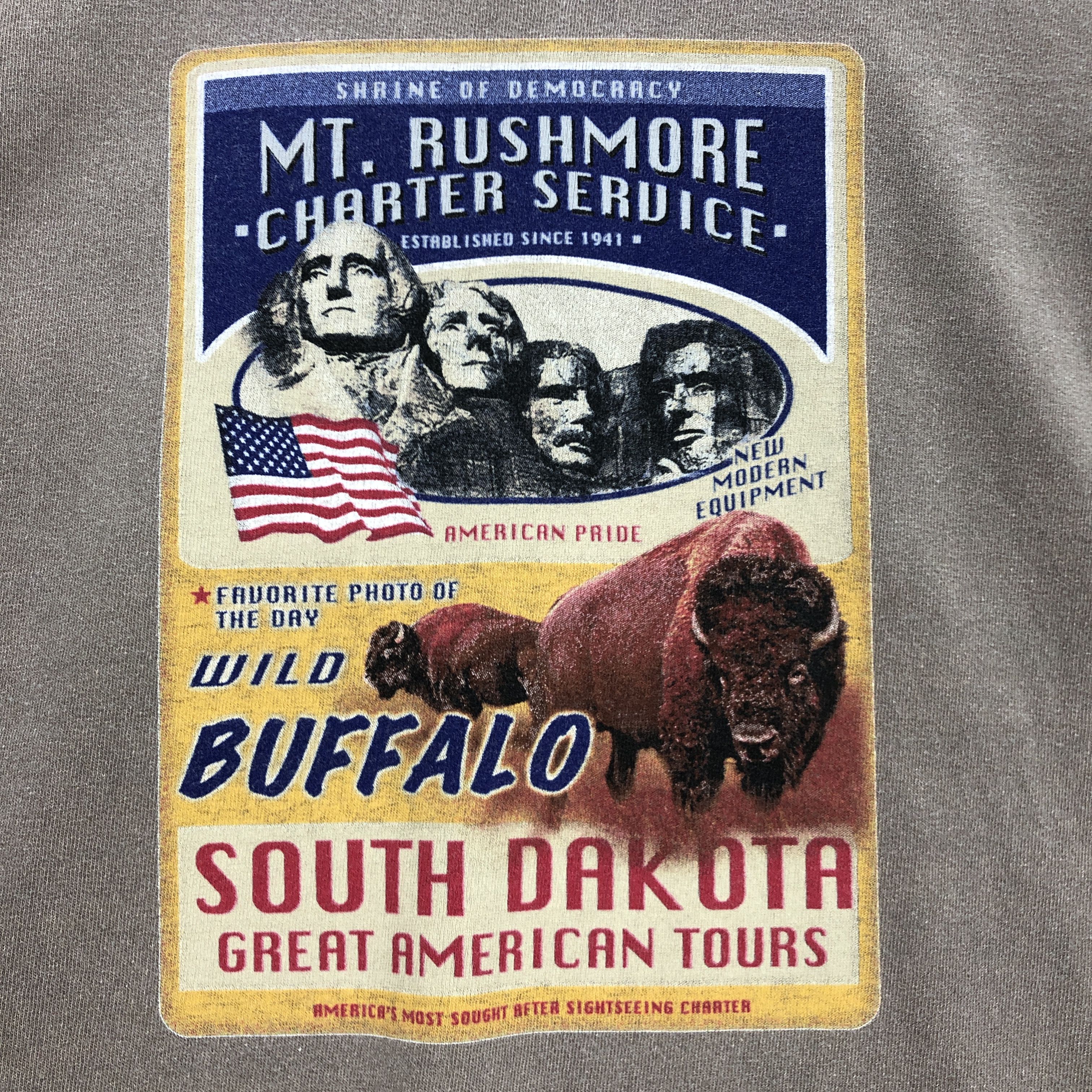 Vintage Vintage Y2K Mt Rushmore T Shirt Buffalo South Dakota Tees Size US L / EU 52-54 / 3 - 2 Thumbnail