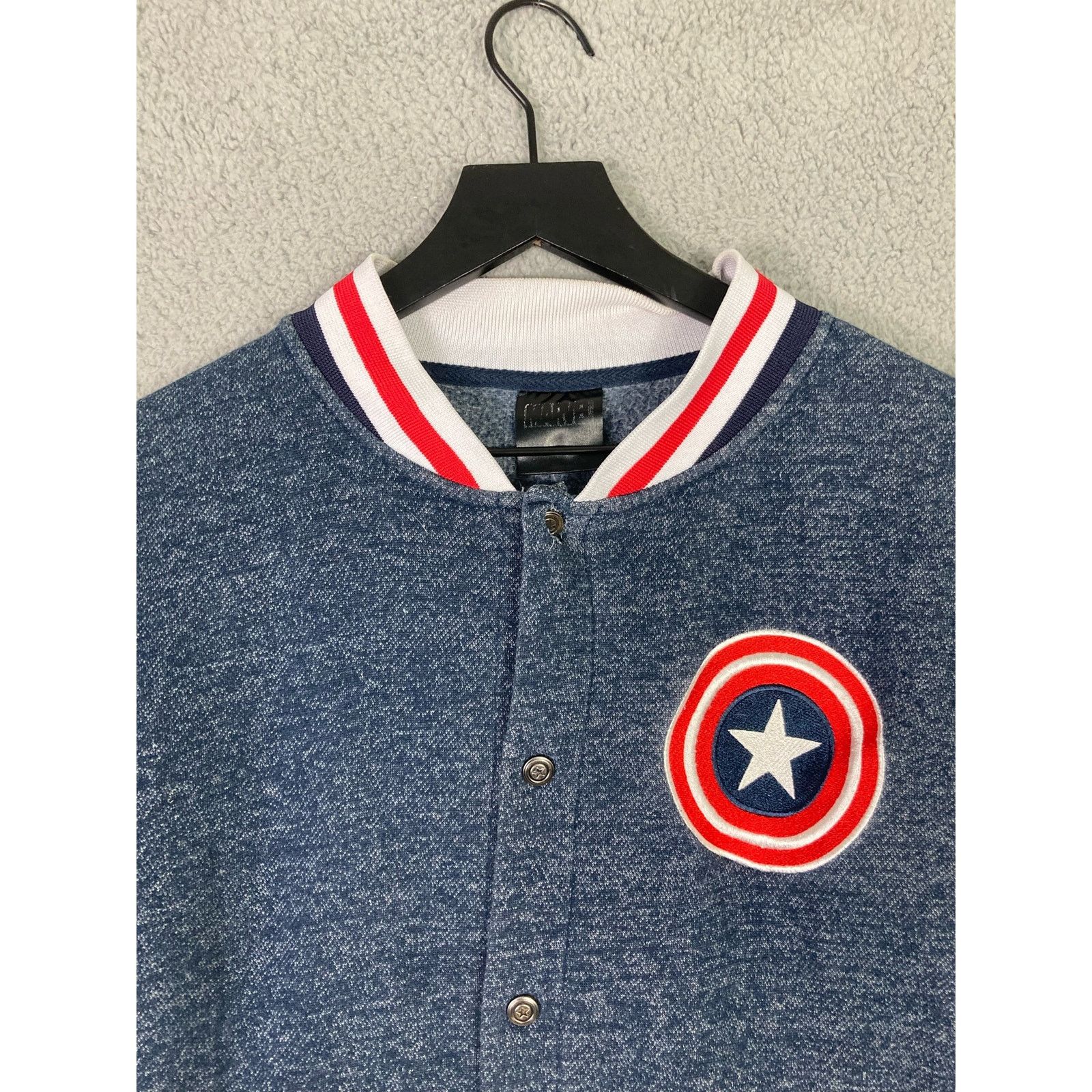 Disney × Marvel Comics Captain America Men's M Marvel Button-Up Shirt Jacket S Size US M / EU 48-50 / 2 - 7 Thumbnail