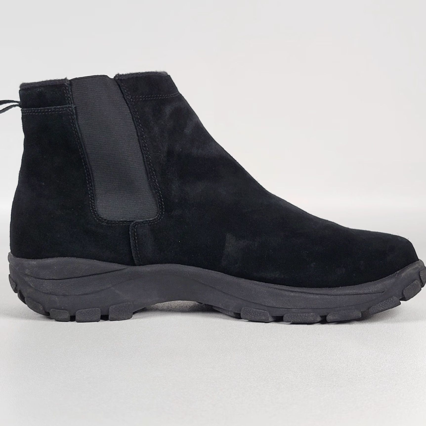 Lands' End VINTAGE Lands' End Dark Black Suede Pull-On Ankle Boots Men Size 13 Black Suede Leather Upper Men Ankle Boots 79246 Size US 13 / EU 46 - 6 Thumbnail
