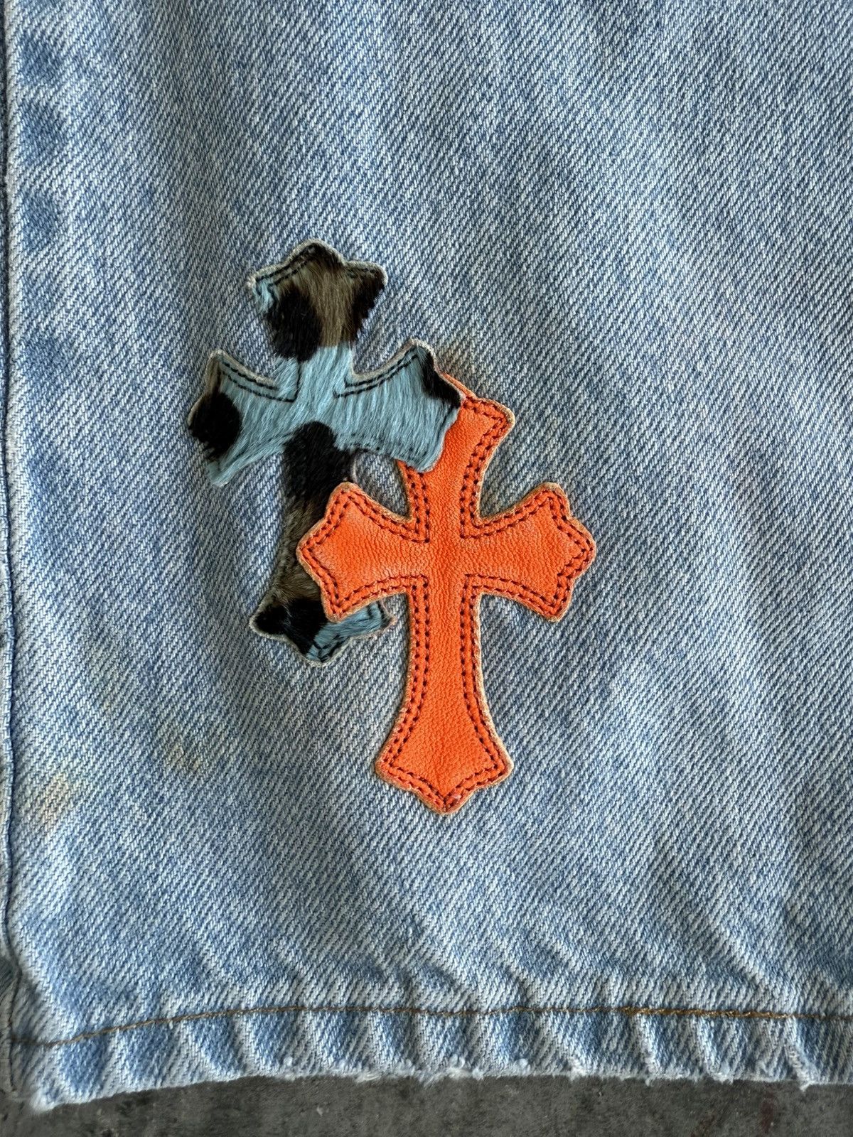 Chrome Hearts ST BARTH BLUE CHEETAH JEANS Size US 31 - 3 Thumbnail