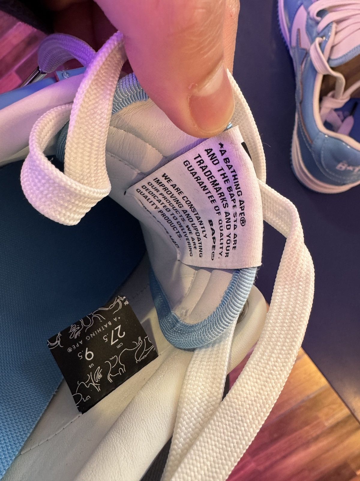 Bape BAPE STA Patent Leather Baby Blue Size US 9.5 / EU 42-43 - 10 Thumbnail