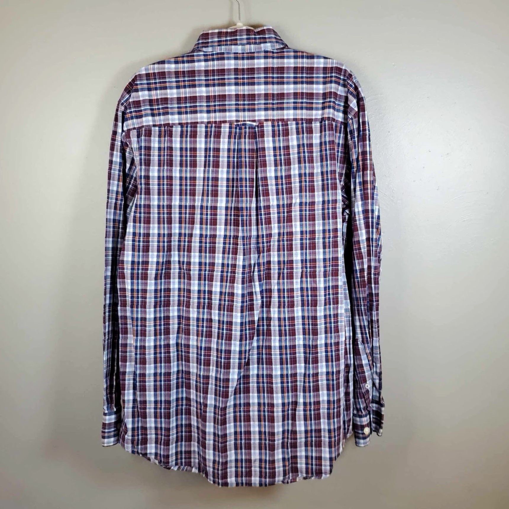Izod IZOD Men's Size Large Tall Premium Essentials Button Up Shirt LT Long Sleeve Check Multicolor Cotton Size US L / EU 52-54 / 3 - 5 Thumbnail