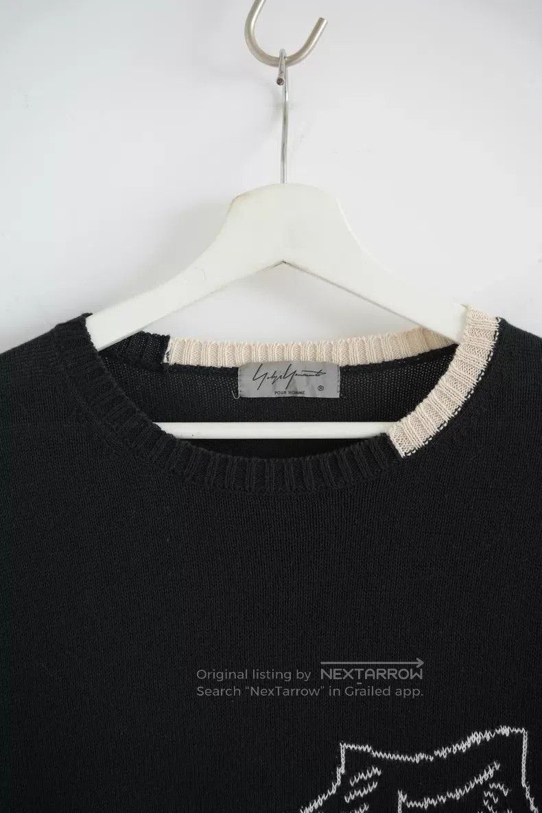 Yohji Yamamoto Yohji Yamamoto 20ss Top Hat Old Man Head Portrait Sweater Size US L / EU 52-54 / 3 - 4 Thumbnail