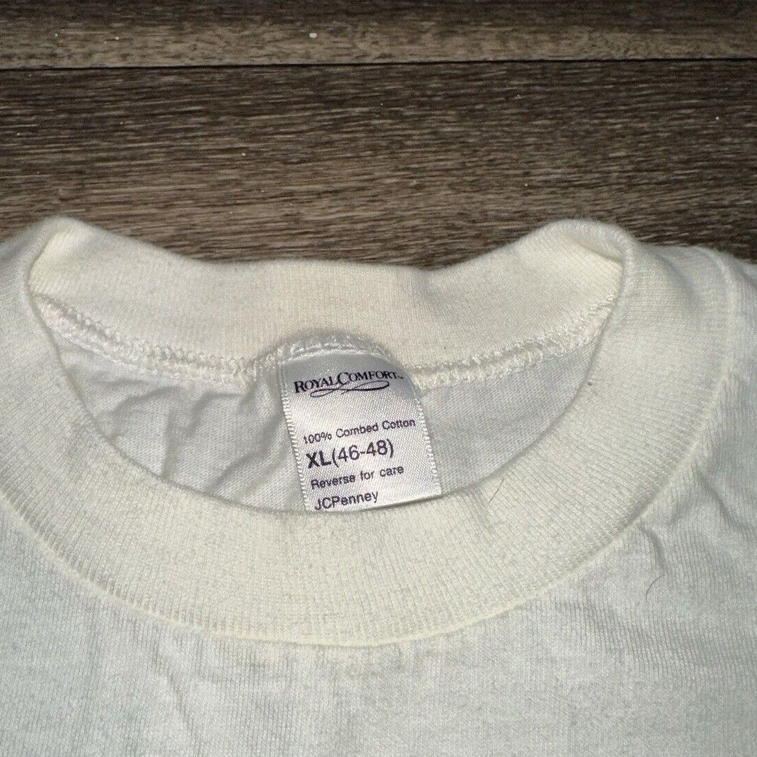Vintage Vintage Blank Single Stitch Shirt Mens XL White JCPenney Size US XL / EU 56 / 4 - 3 Thumbnail