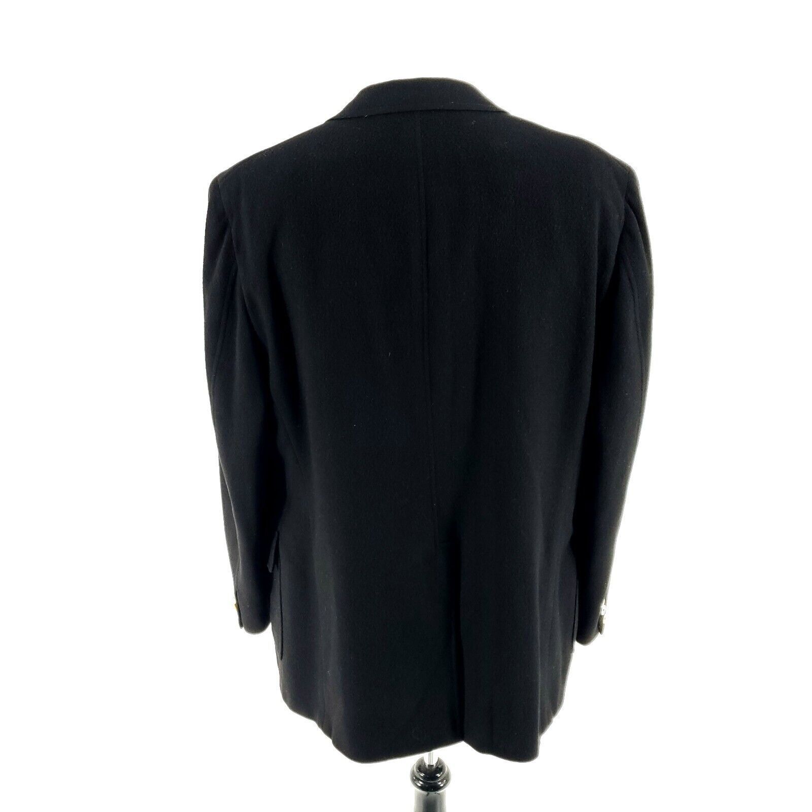 Designer Joe Frank 100% Cashmere 2 Button Sport Coat 44L Black Blazer Size 44L - 5 Thumbnail