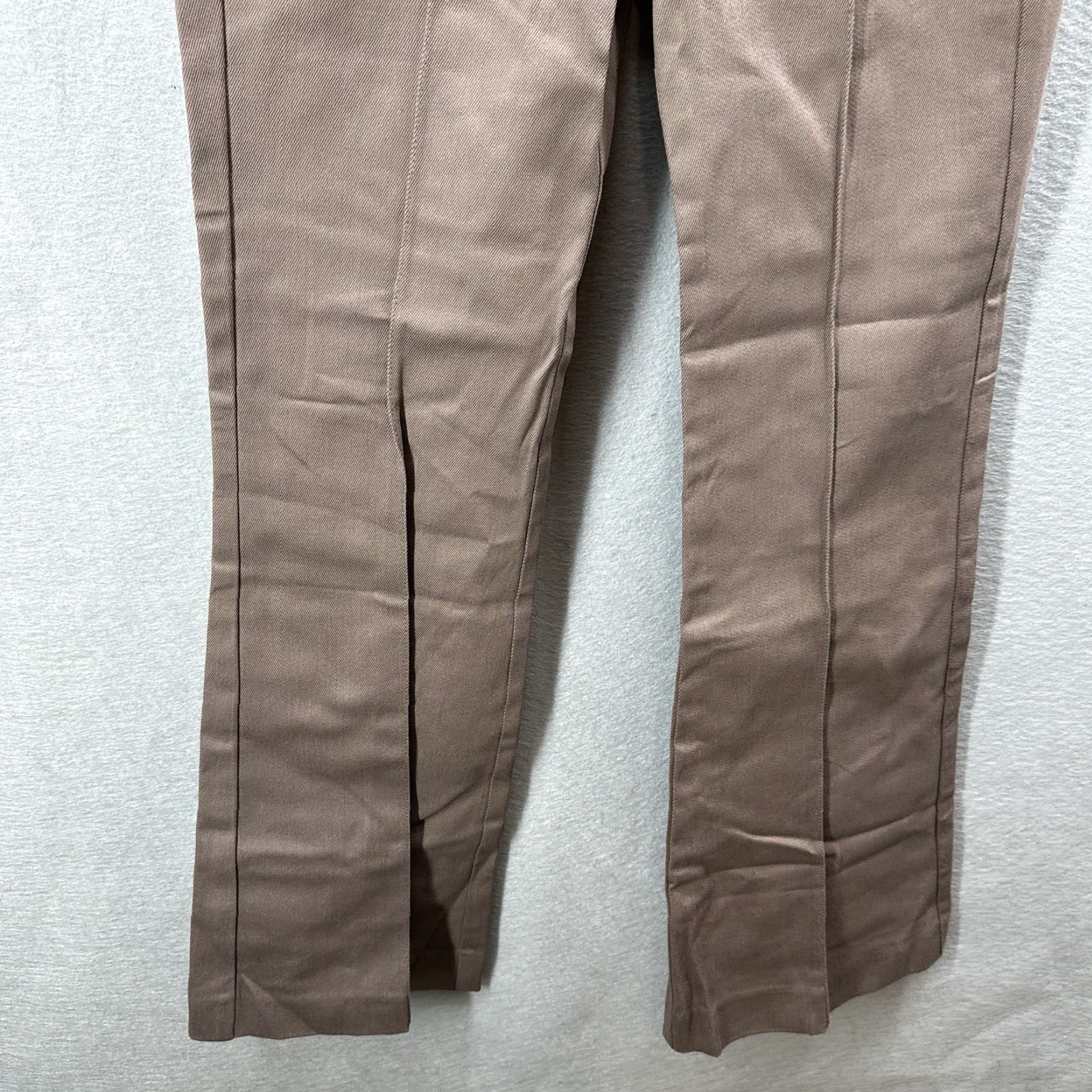 Reiss REISS Florence Flared Jeans Womens Petite 4 High Rise Cotton Front Dart Beige 90s Boho Preppy Women’s Pants Size 27" / US 4 / IT 40 - 3 Thumbnail